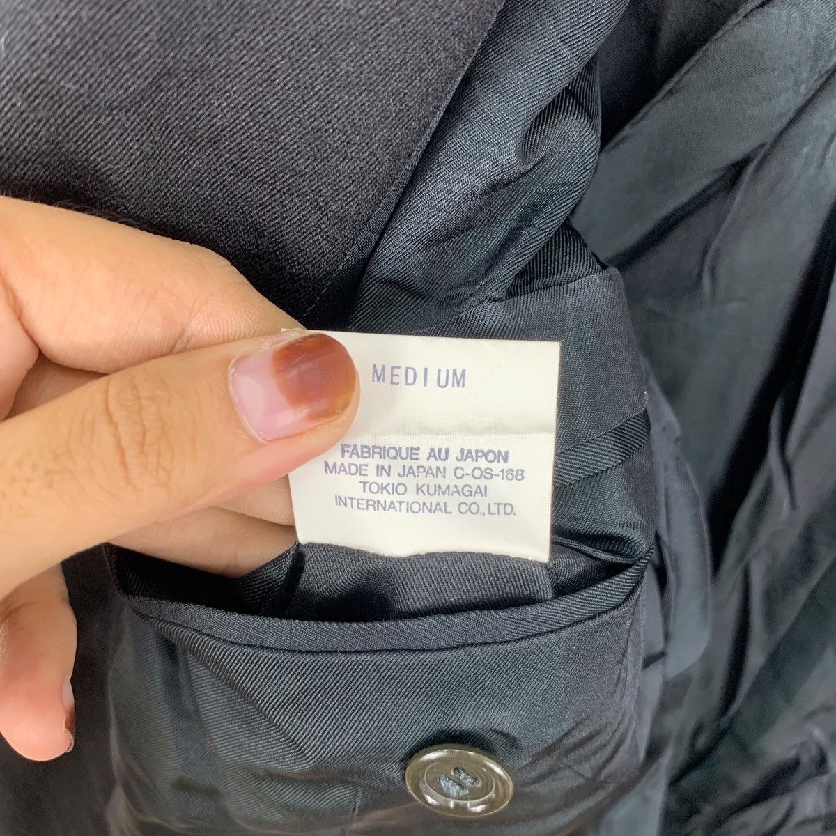 Tokio Kumagai Vintage TOKIO KUMAGAI JAPAN Double Breasted Peacoat Blazer Size 34R - 10 Thumbnail