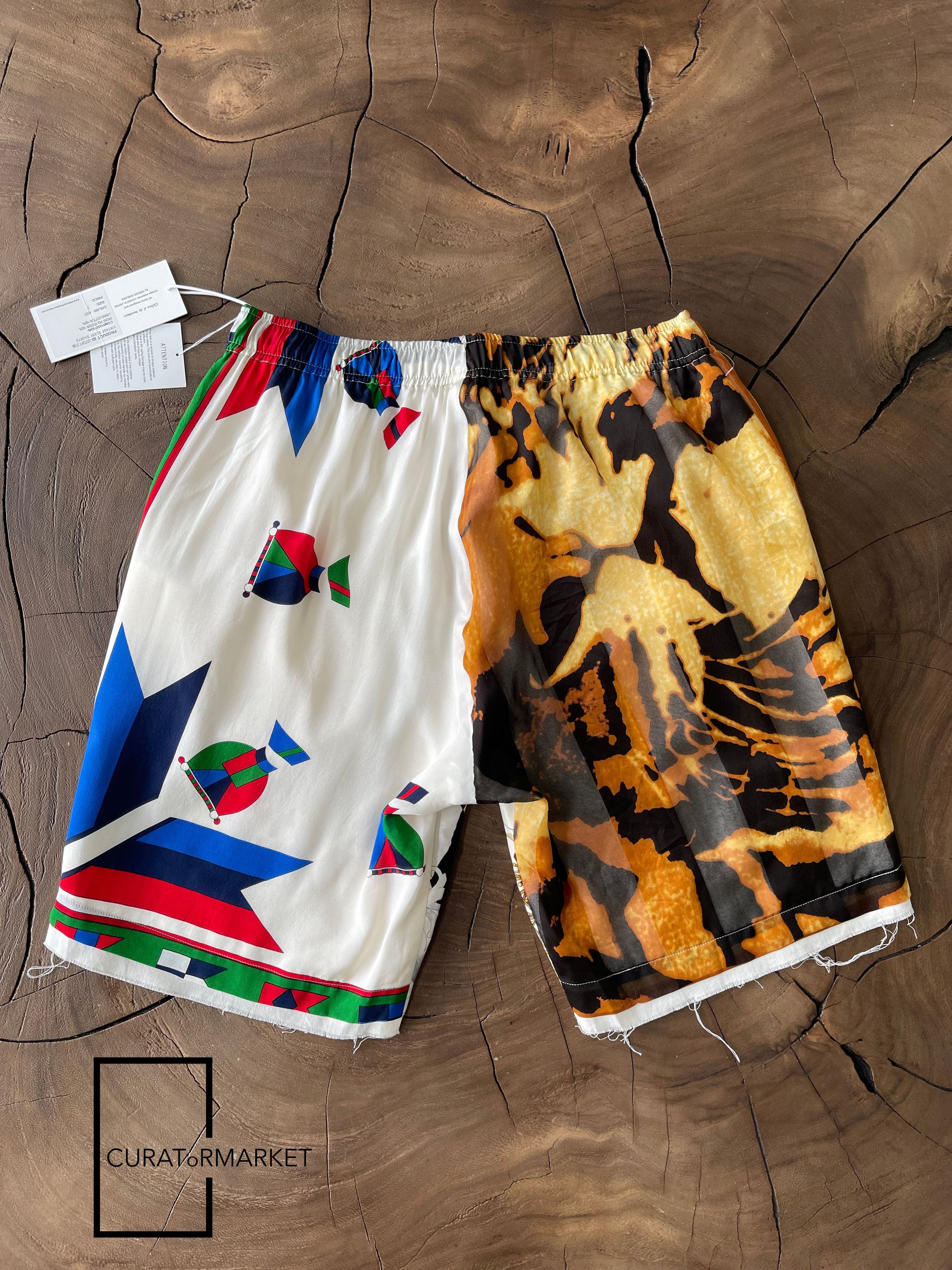 Children of the discordance Sz2 Vintage Scarf 1 of 1 Baroque Diamond Pattern Shorts SS20 Size US 30 / EU 46 - 6 Thumbnail