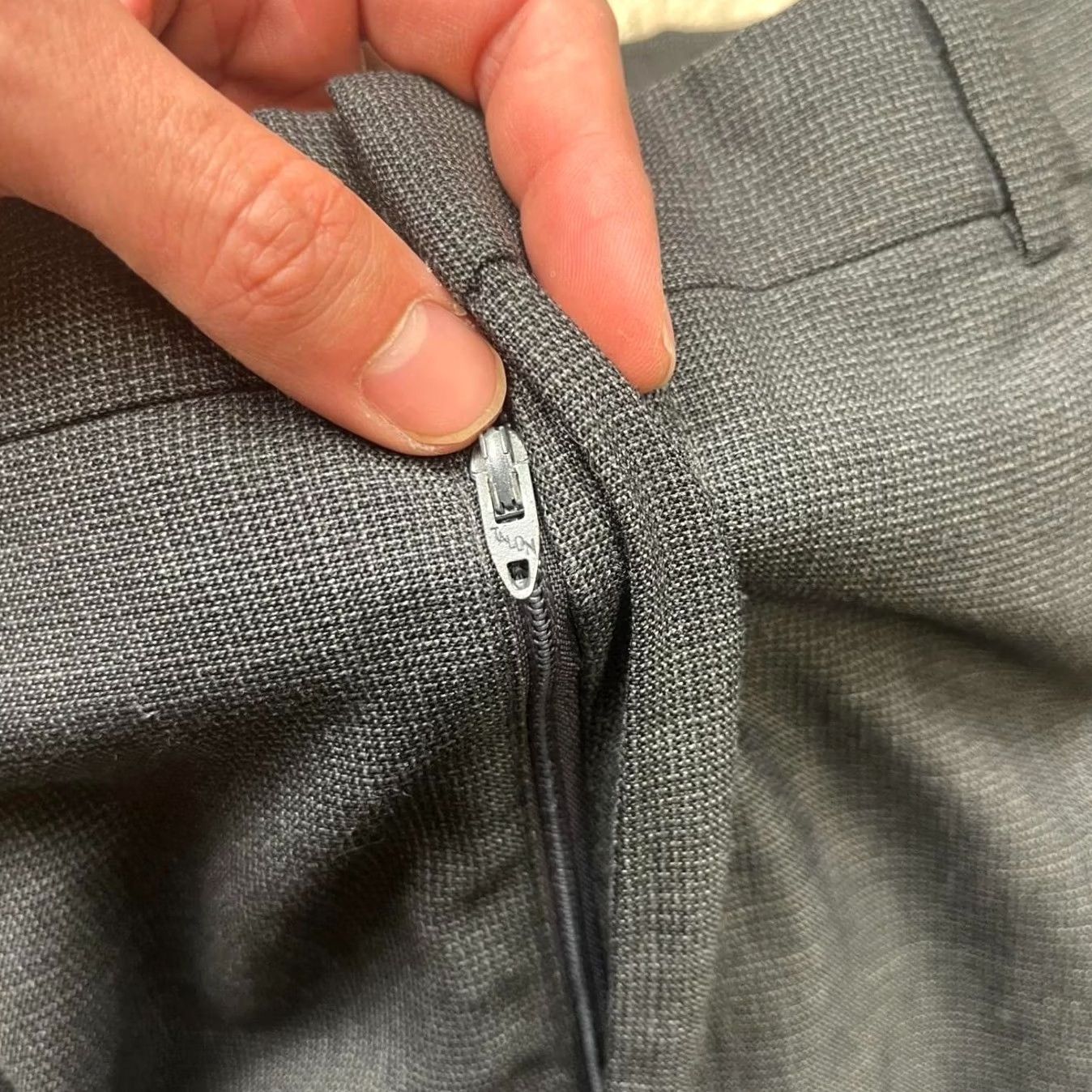 Vintage VINTAGE 80s Trousers Mens 32x29 Wool Blend Pleated Talon Zip Size US 32 / EU 48 - 4 Thumbnail