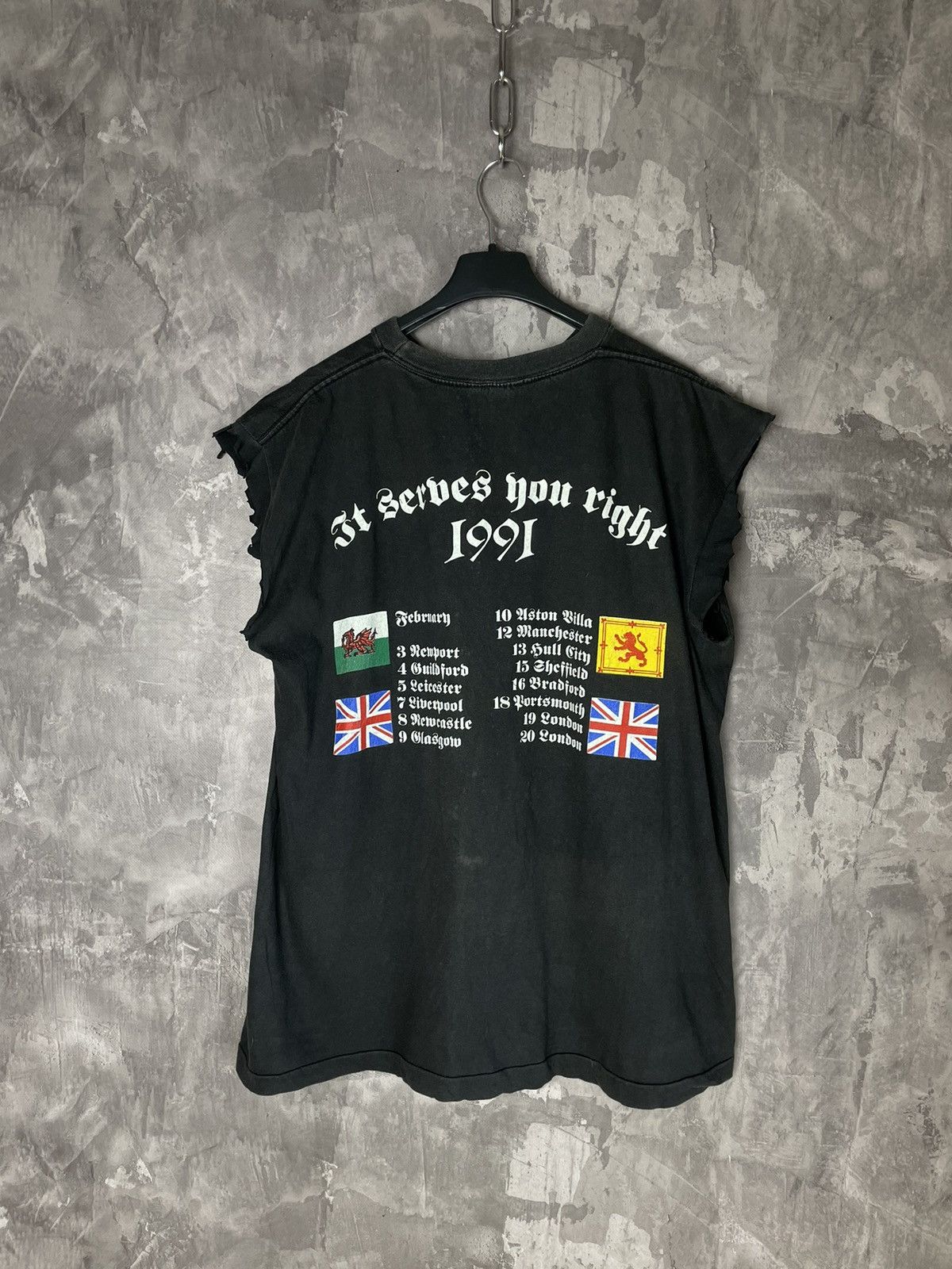 Band Tees × Vintage Motorhead Crazy 1991 Cutoff Lemmy Tour Single stich Tee Size US M / EU 48-50 / 2 - 2 Thumbnail