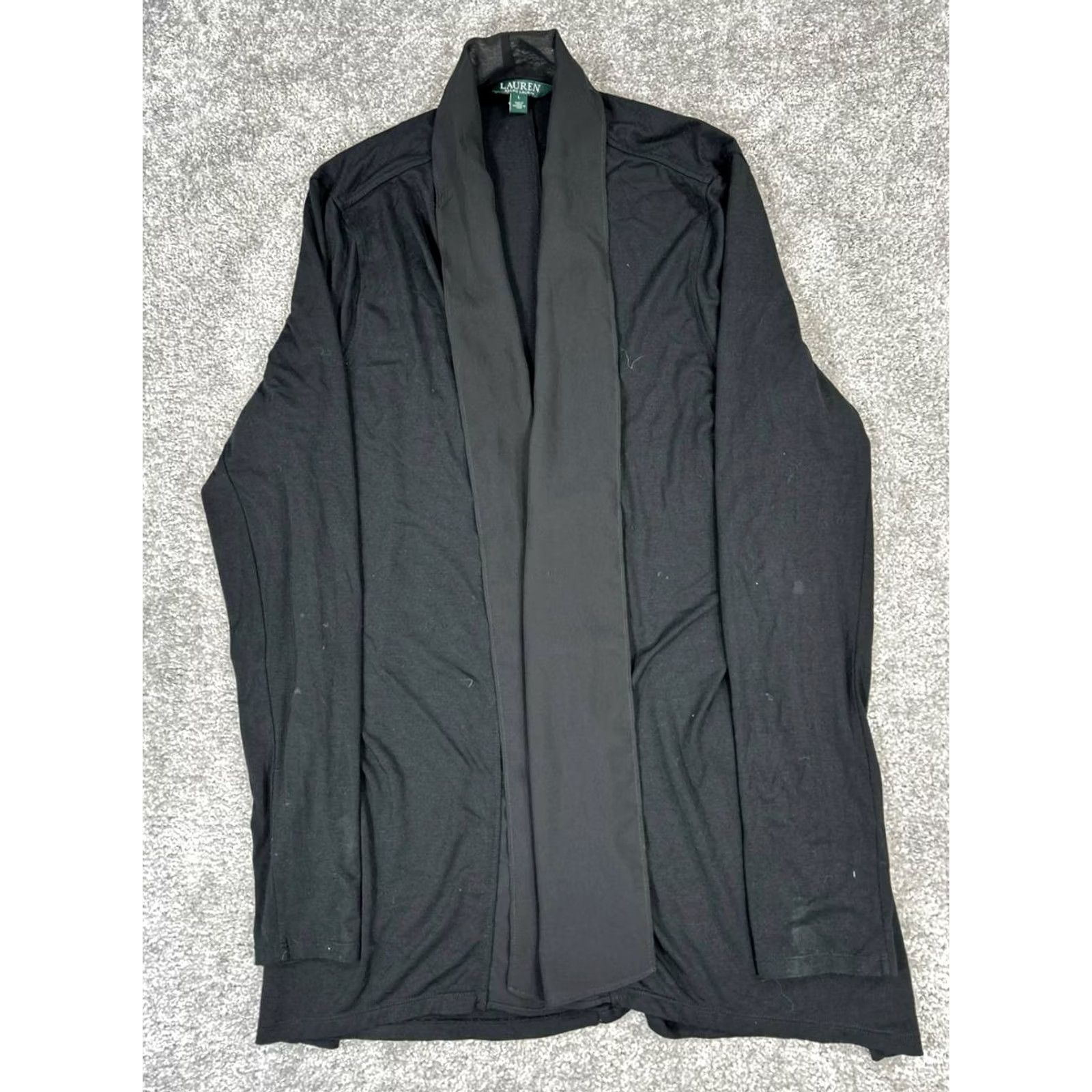 Ralph Lauren 2. Keywords: "Lauren Ralph Lauren Sweater," "Black," "Open Front," "Cardigan" are all relevant search terms Size L / US 10 / IT 46 - 2 Thumbnail