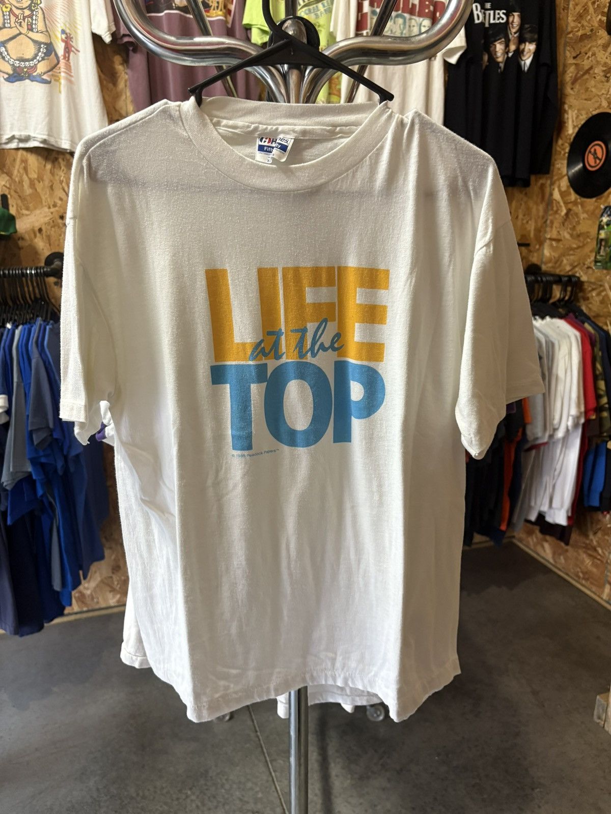 Vintage 1985 Life at the Top T-Shirt Size US XL / EU 56 / 4 - 1 Thumbnail