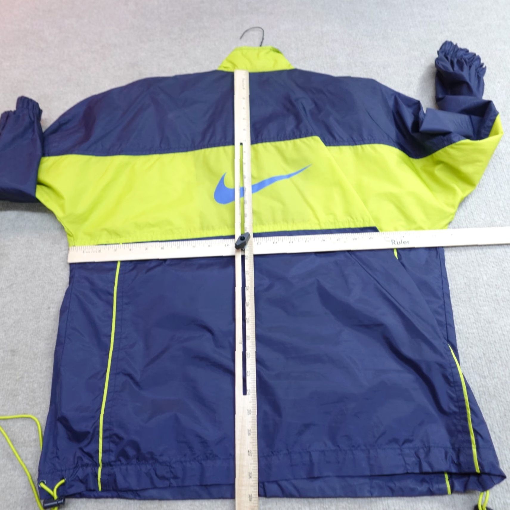 Nike VINTAGE Nike Jacket XL Blue Yellow Full Zip Windbreaker Gray Tag Mens Size US XL / EU 56 / 4 - 5 Thumbnail