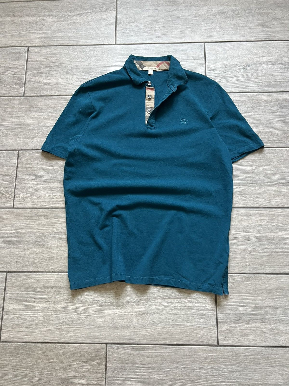 Burberry store London men's blue polo shirt size XL