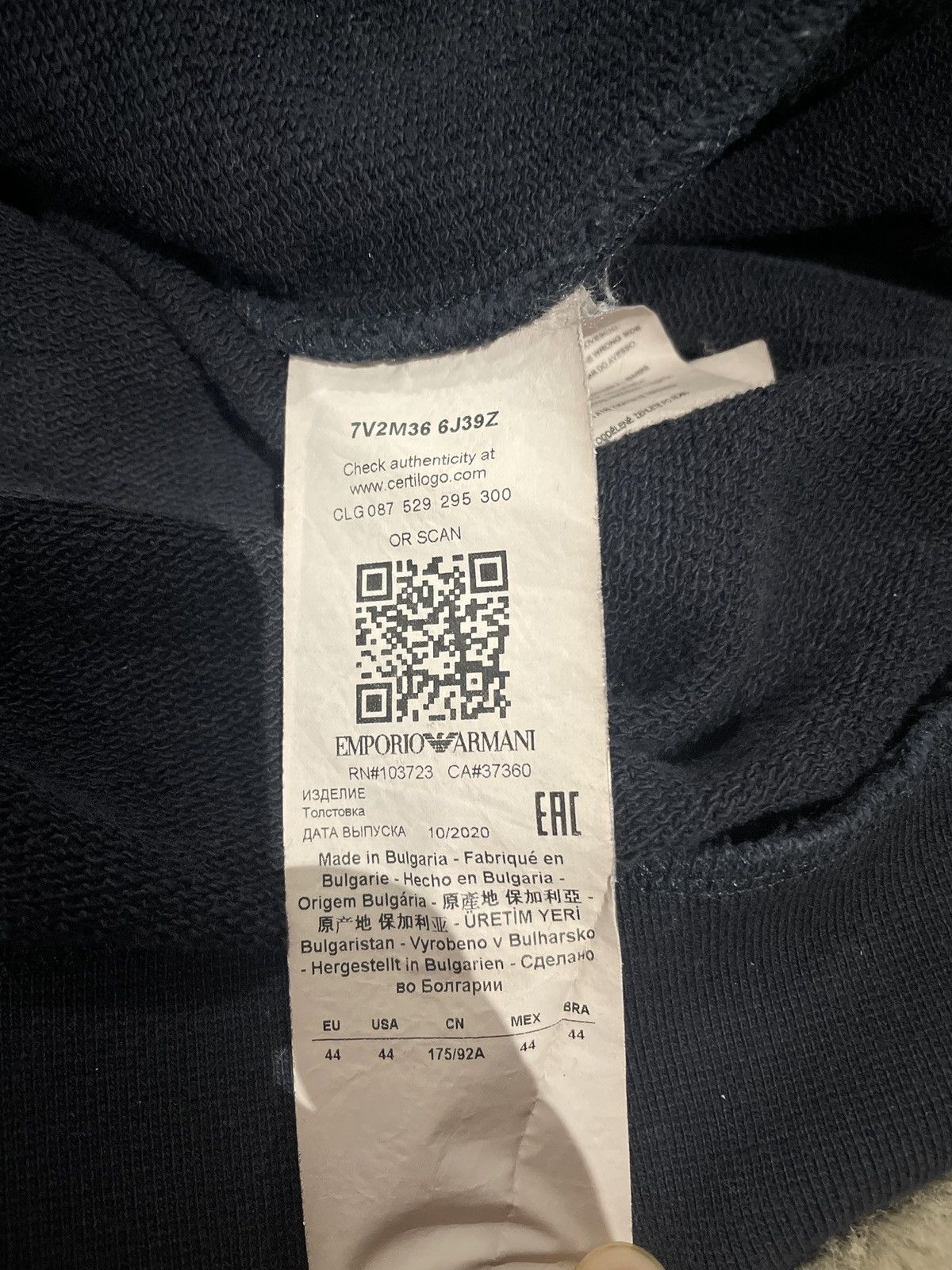 Emporio Armani Streetwear minimalistic zip up hoodie Emporio Armani Size US S / EU 44-46 / 1 - 5 Thumbnail
