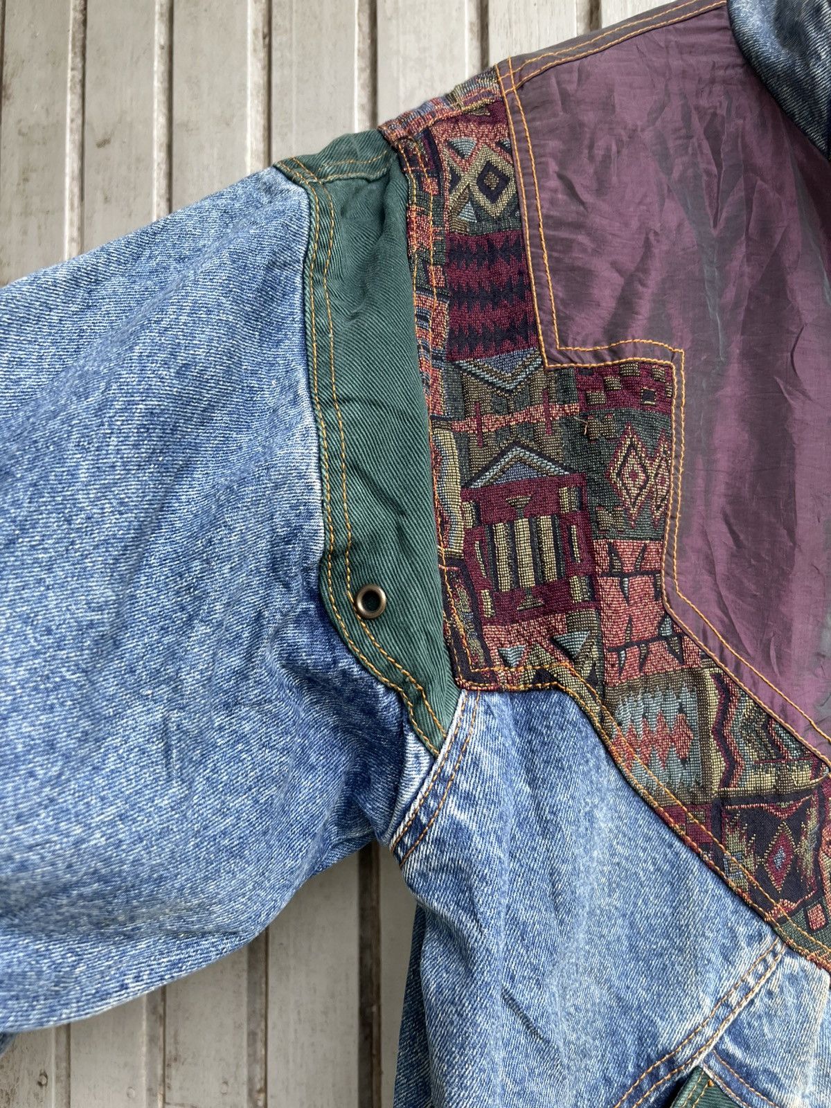 Current/Elliot × Japanese Brand Current seen pachwork denim jacket Size US M / EU 48-50 / 2 - 8 Thumbnail