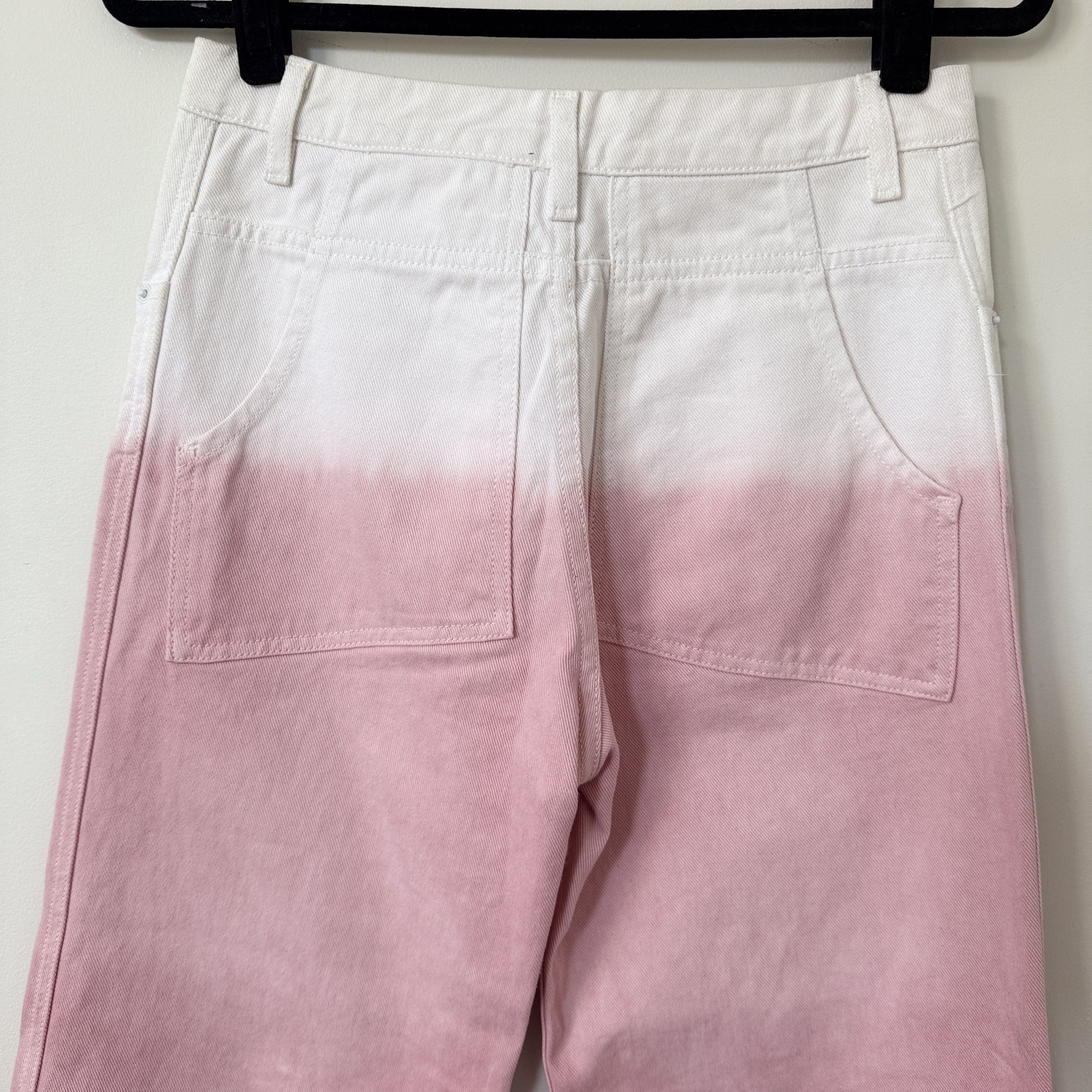 Eckhaus Latta Mid-Rise Wide Leg White/Pink Ombre Jean Size 28" / US 6 / IT 42 - 6 Thumbnail