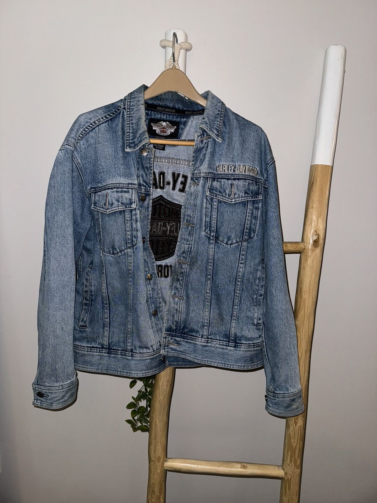 Harley Davidson Harley Davidson Denim Jean Jacket Size US M / EU 48-50 / 2 - 1 Thumbnail