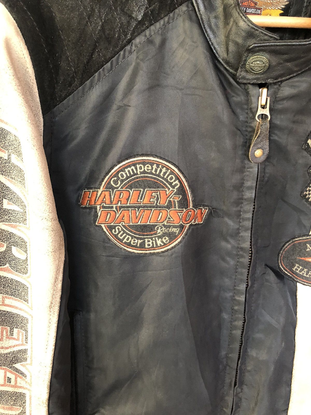 Harley Davidson Vintage Harley-Davidson Superbike Rider Leather Jacket Size US M / EU 48-50 / 2 - 7 Thumbnail