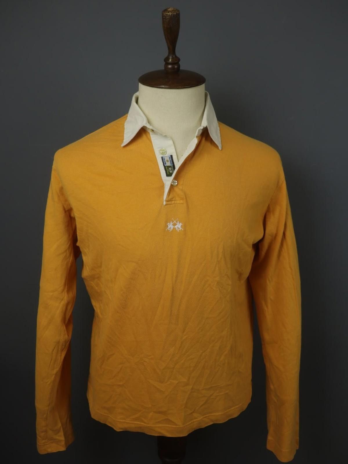 La Martina LA MARTINA Yellow Cotton Collared Popover Polo Shirt Size L Size US L / EU 52-54 / 3 - 1 Thumbnail