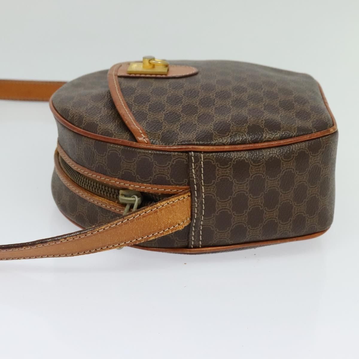 Celine CELINE Macadam Canvas Shoulder Bag Pvc Leather Brown Gold Size ONE SIZE - 4 Thumbnail