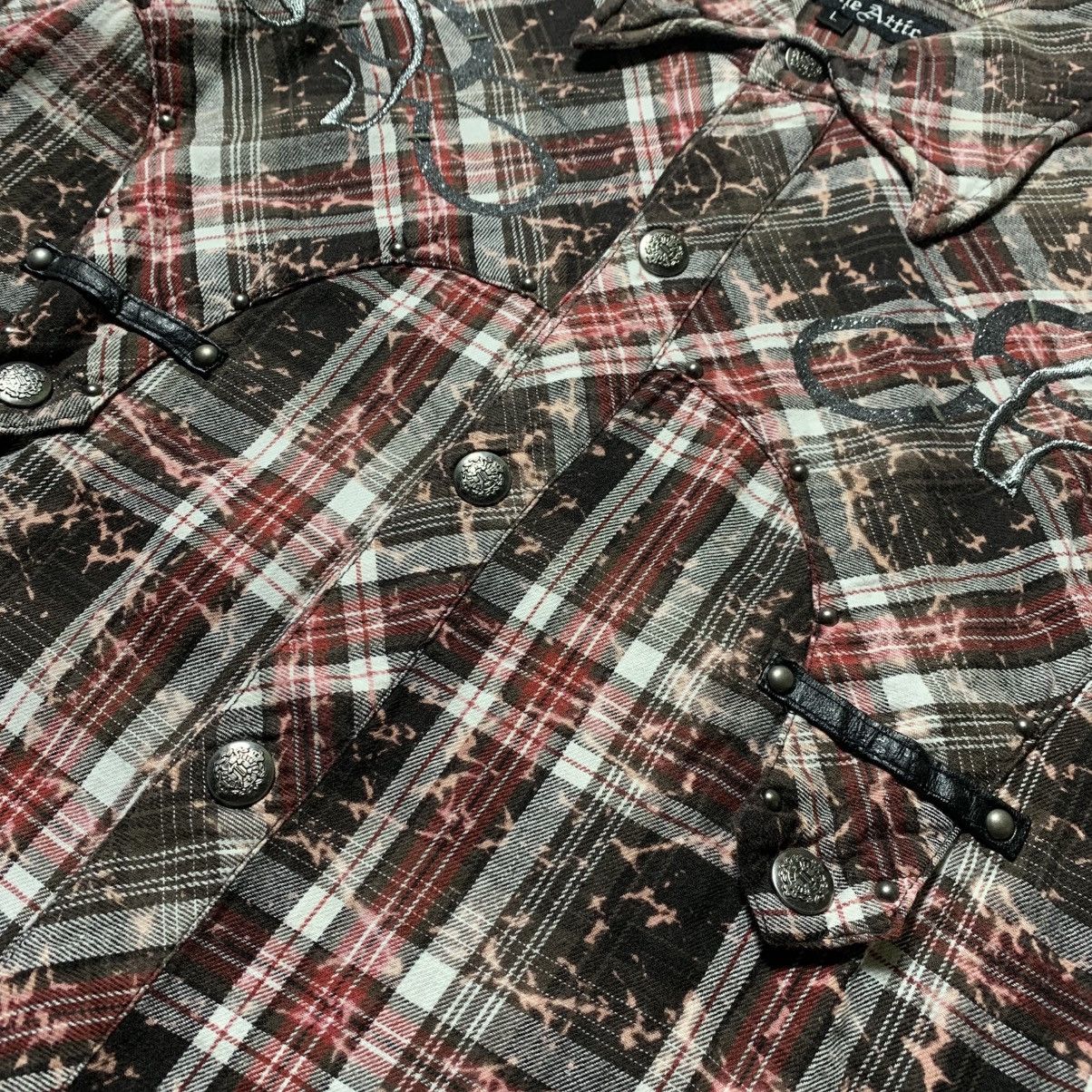 In The Attic × Japanese Brand × Vintage In The Attic Embroidery Shirt Punk Gothic Cowboys Style Size US L / EU 52-54 / 3 - 7 Thumbnail