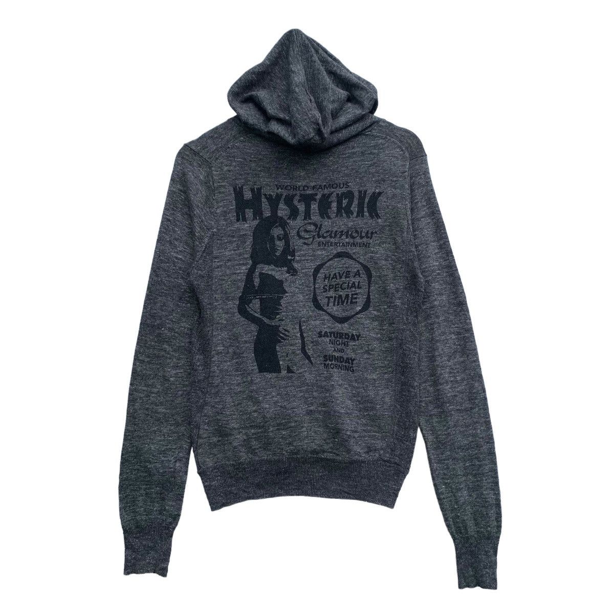 image of Hysteric Glamour Saturday Night And Sunday Morning Flanders Linen Hoodie in Grey, Women's (Size Med