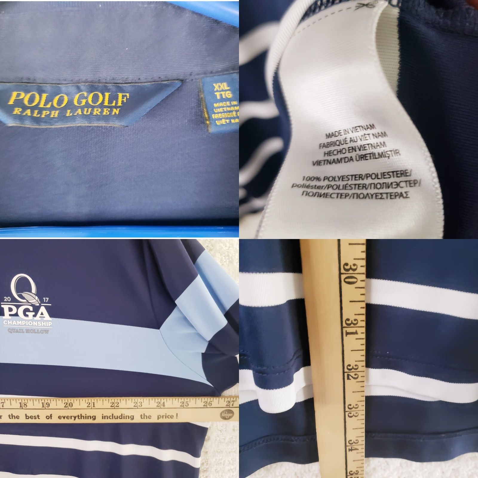Ralph Lauren VINTAGE Ralph Lauren Golf Polo 2017 PGA Championship Logo XXL Blue Quail Hallow Polo Shirt Men 2XL Sports Golf PGA Womens Mens Girls? Size US XXL / EU 58 / 5 - 9 Thumbnail