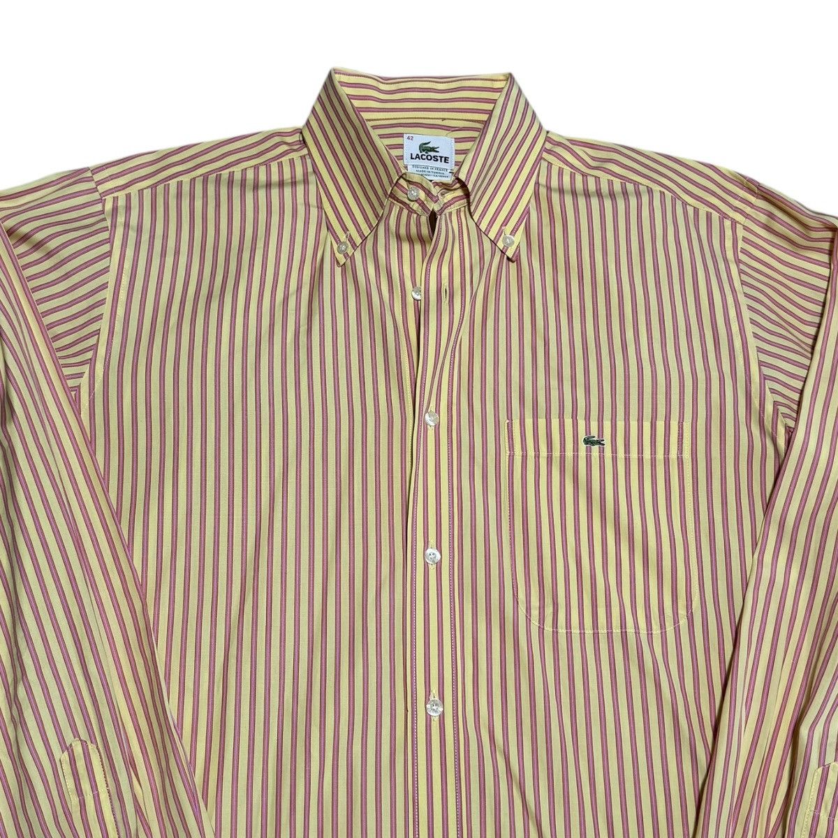 Lacoste Lacoste Striped Pocket Alligator Button Down Shirt Men’s 42 Size US L / EU 52-54 / 3 - 2 Thumbnail