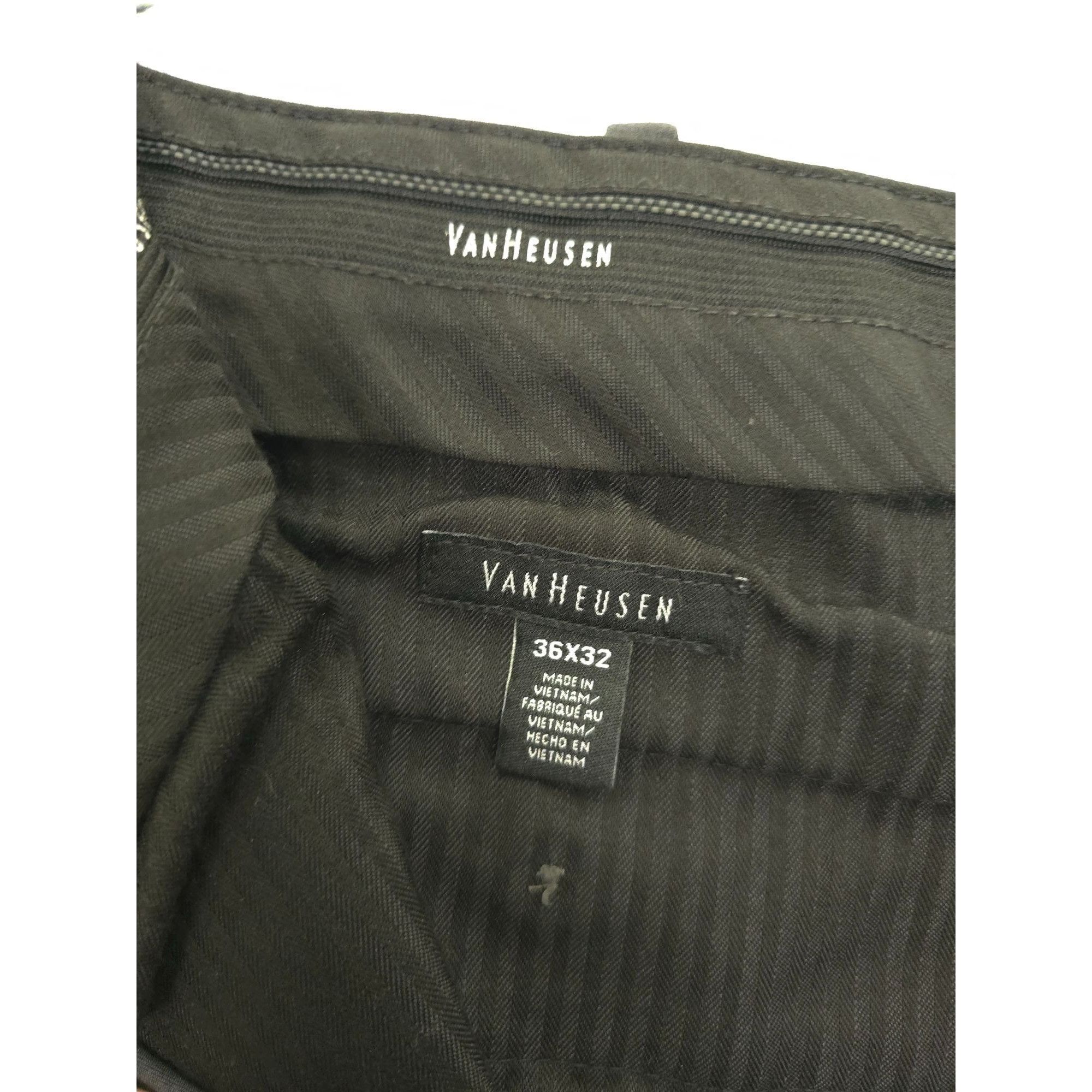 Van Heusen Van Heusen Mens Black Dress Pants Size 36x32 Classic Fit Size US 36 / EU 52 - 2 Thumbnail
