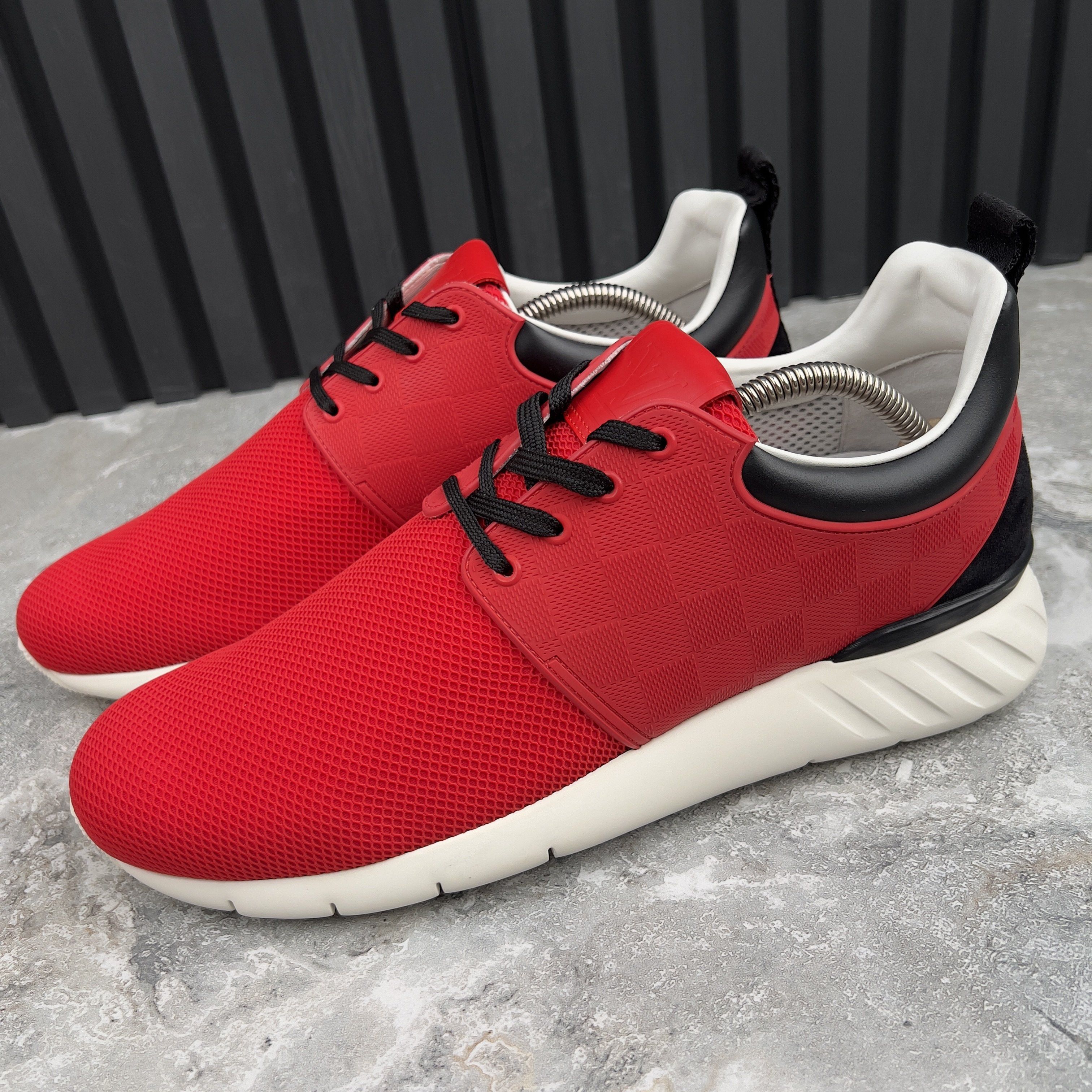 Louis Vuitton Fastlane Sneakers Red Damier Mesh Size US 8.5 / EU 41-42 - 3 Thumbnail