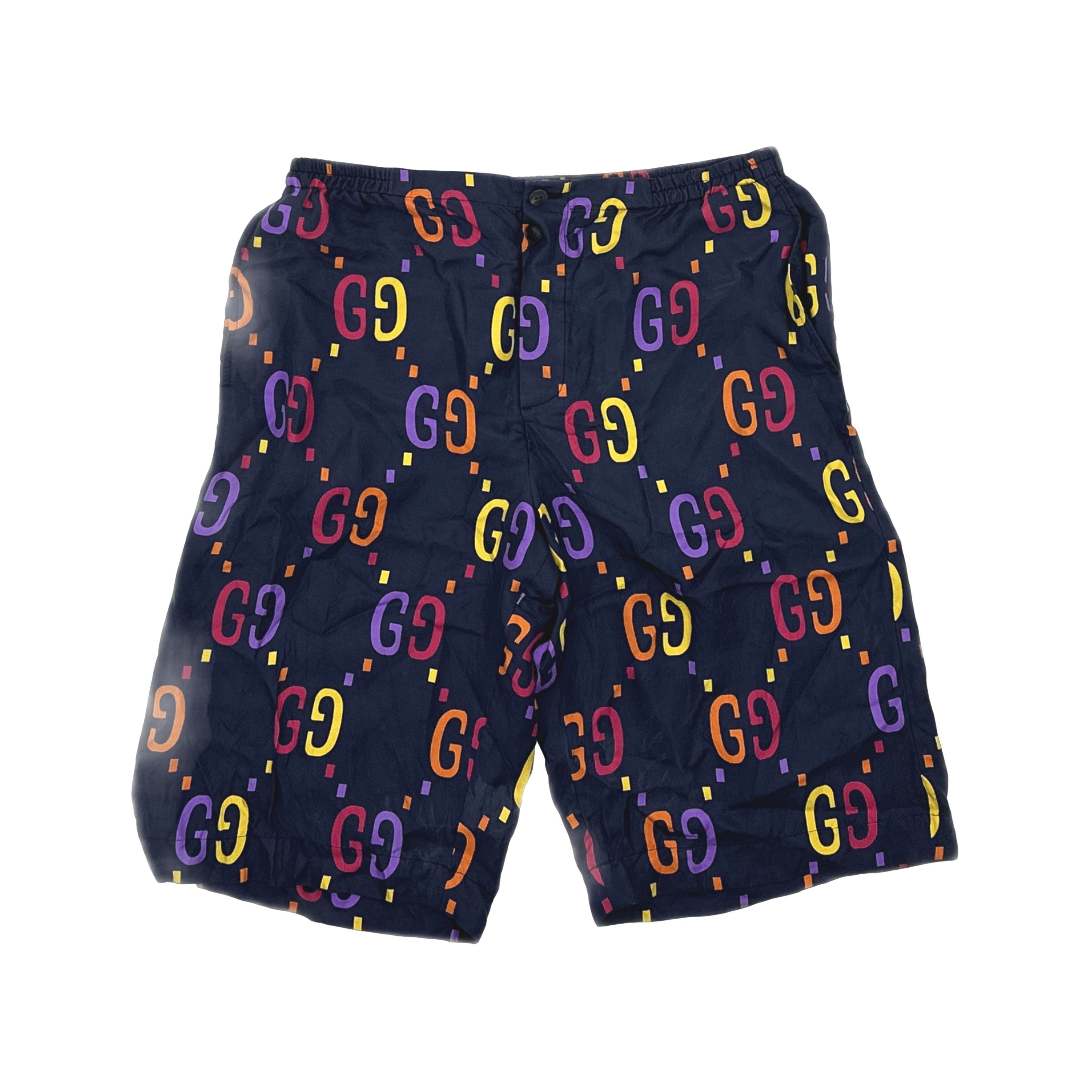 Gucci Gucci Multi-Color Logo Silk Shorts 30 Size US 30 / EU 46 - 1 Thumbnail