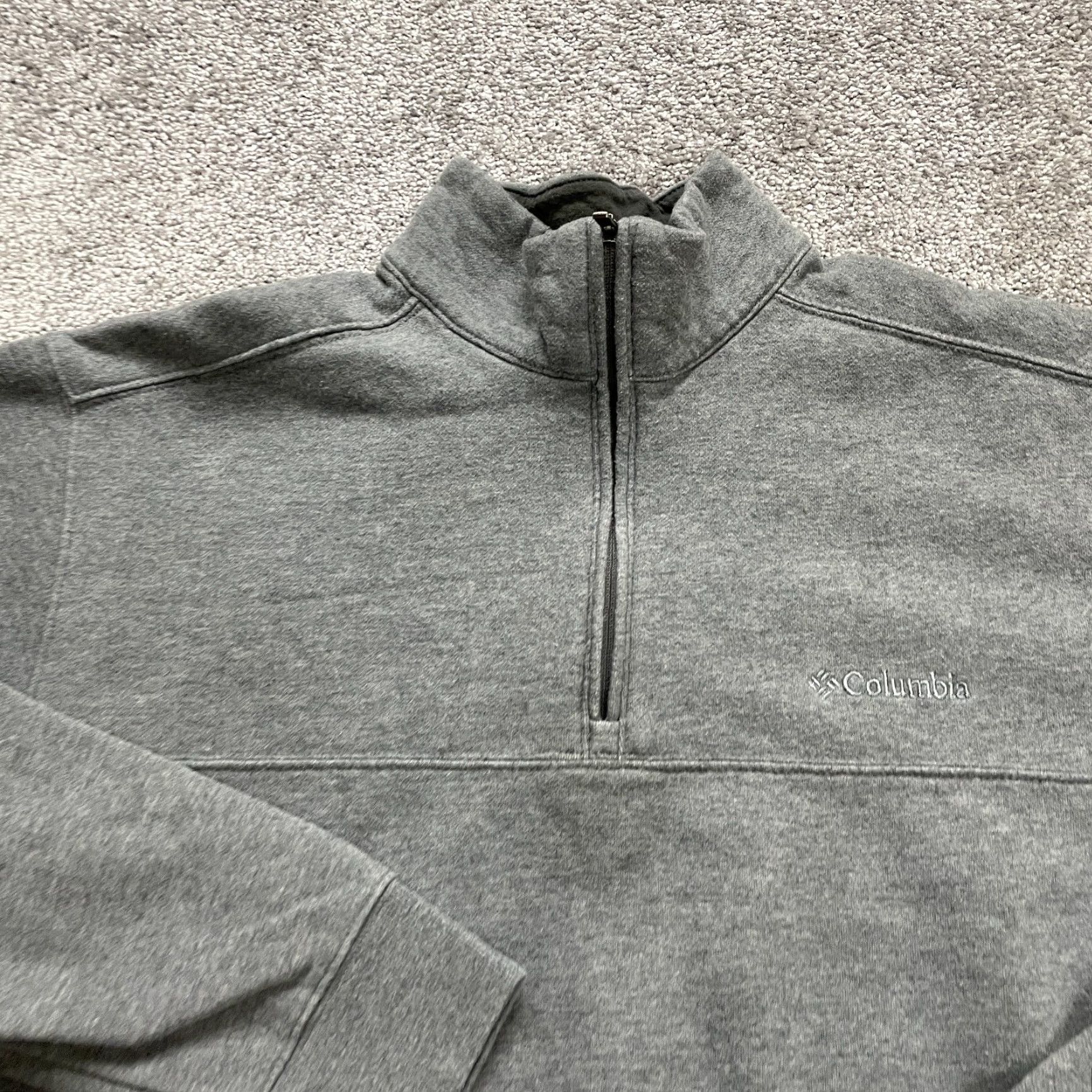 Vintage Columbia Hart Mountain Jacket Men XL Gray Fleece 1/4 Zip High Neck Logo Hiking Size US XL / EU 56 / 4 - 3 Thumbnail