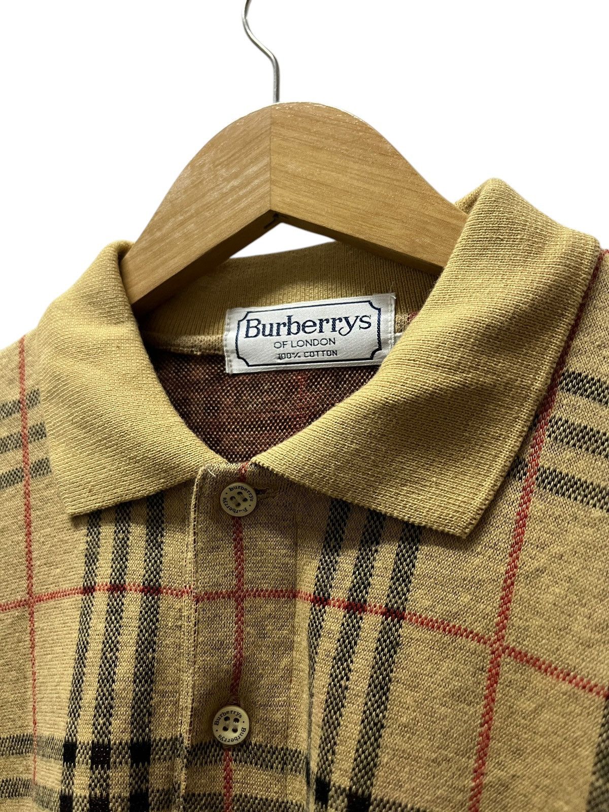 Burberry × Designer × Vintage Vintage BURBERRYS NOVA CHECK Polo Shirt Size US L / EU 52-54 / 3 - 2 Thumbnail