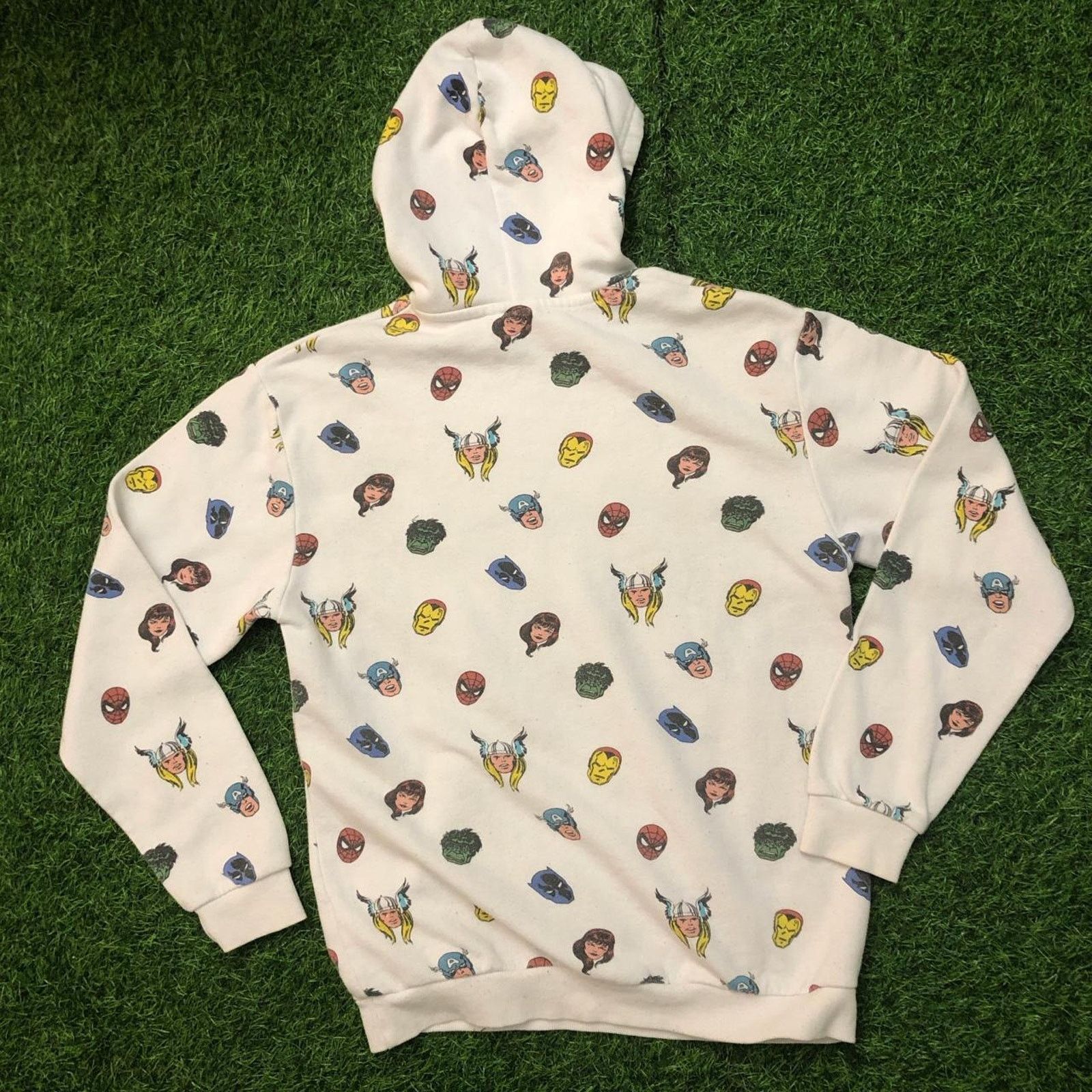 Marvel Comics White Marvel Hoodie - Faces Pattern Size US M / EU 48-50 / 2 - 4 Thumbnail