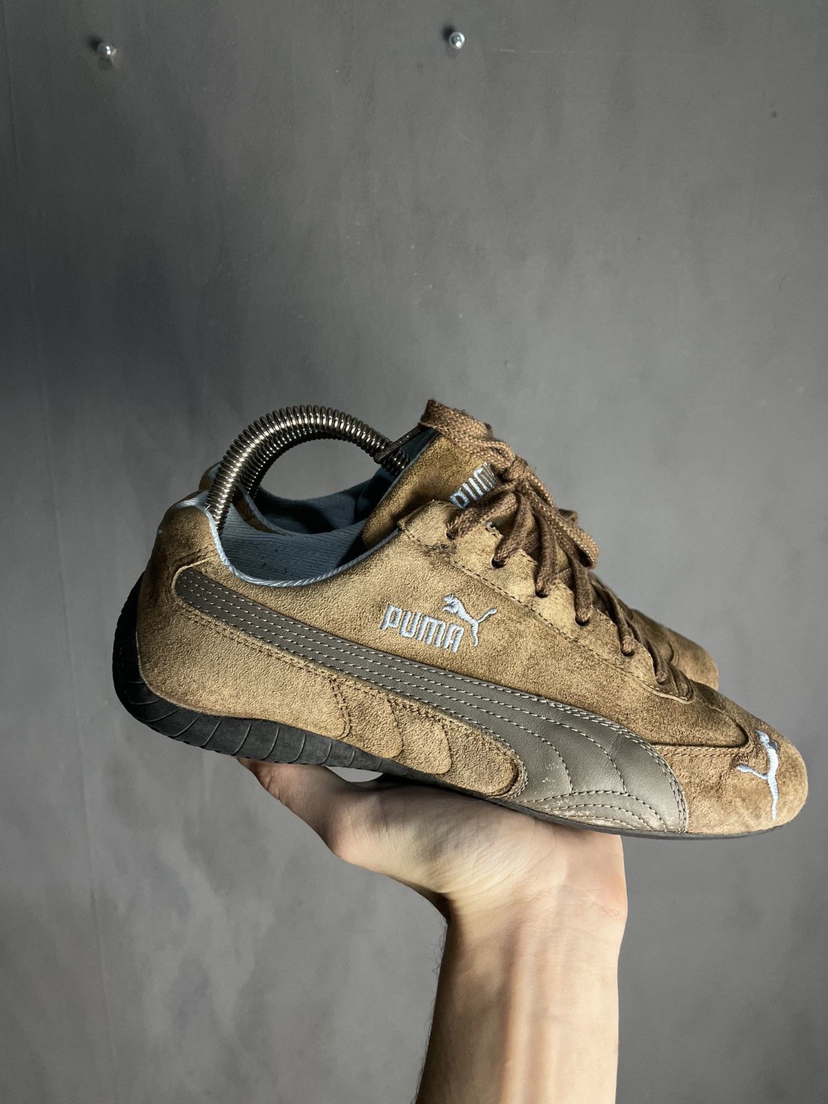 Puma Vintage Puma Speedcat Brown Leather Sneakers Size US 7.5 / EU 40-41 - 2 Thumbnail