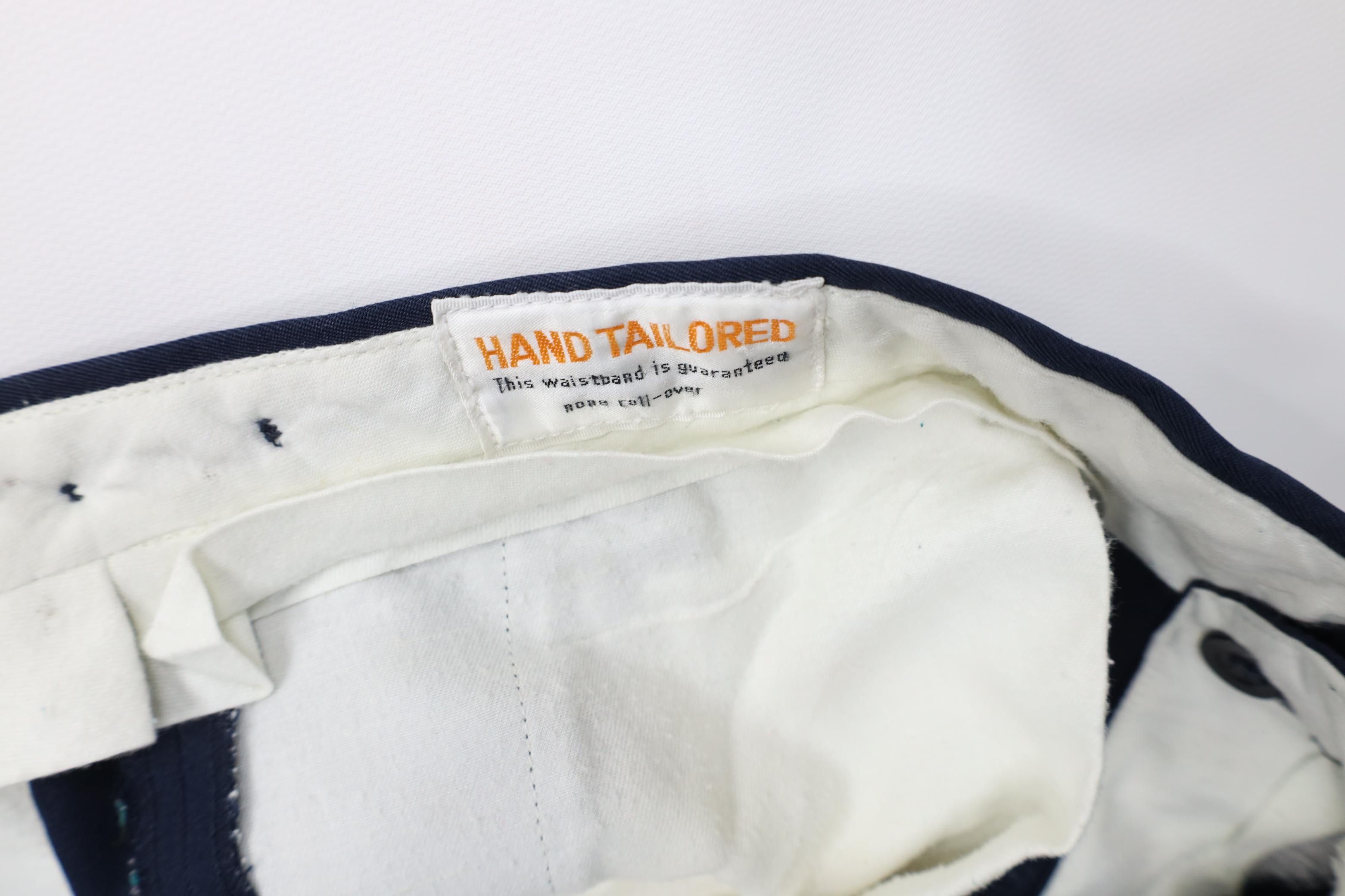 Vintage Vintage 70s Streetwear Knit Wide Leg Chino Pants Blue Size US 38 / EU 54 - 8 Thumbnail