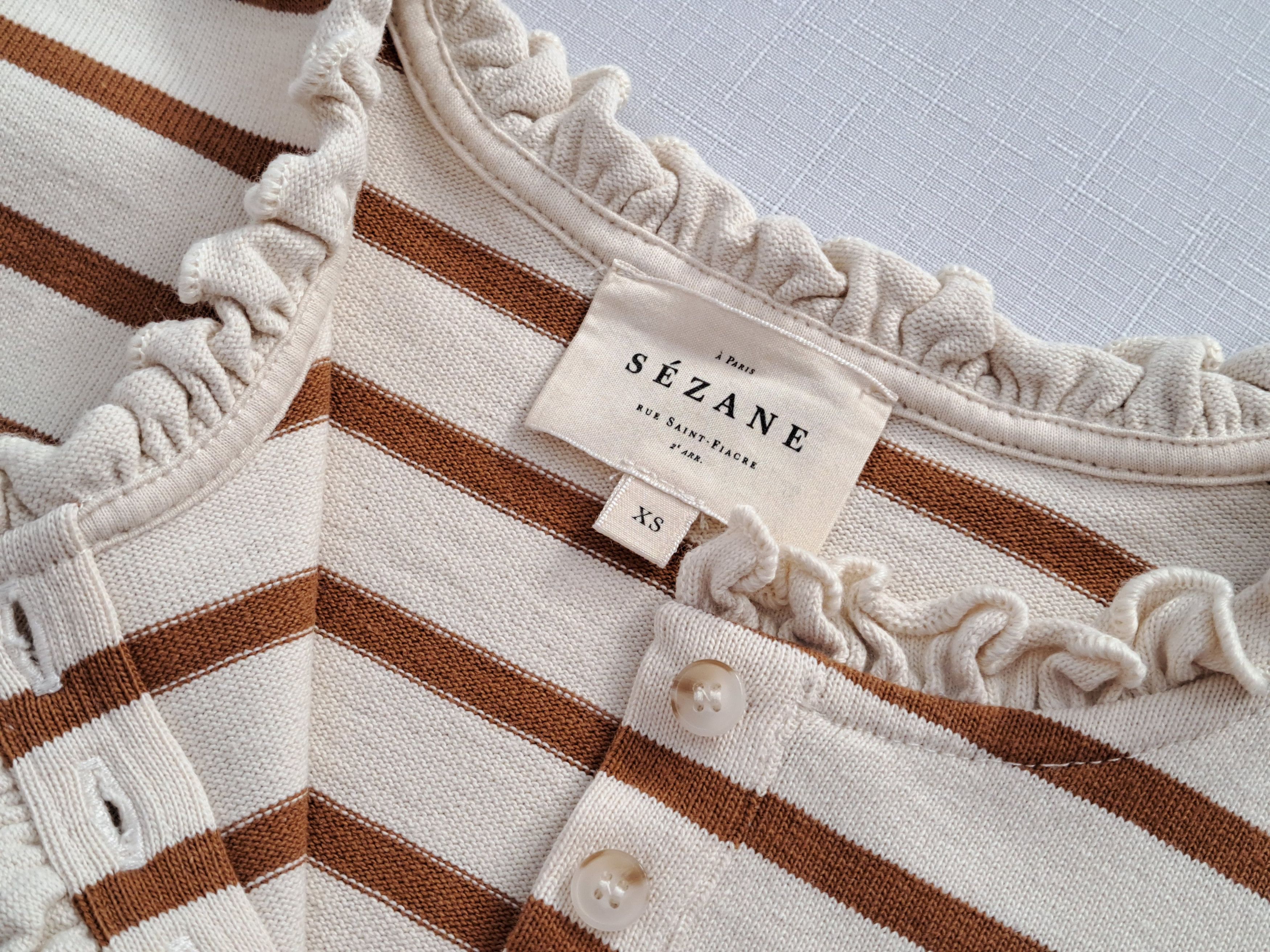 Sezane SEZANE Gael Mariniere cotton shirt. Size XS Size XS / US 0-2 / IT 36-38 - 7 Thumbnail