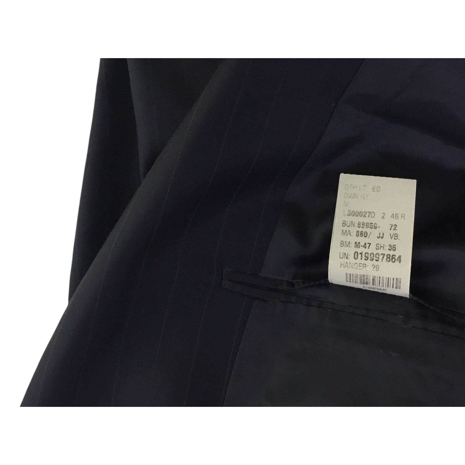 Chaps Ralph Lauren Chaps Navy Blue Pinstripe Suit Coat 46 Regular Size US XL / EU 56 / 4 - 8 Thumbnail