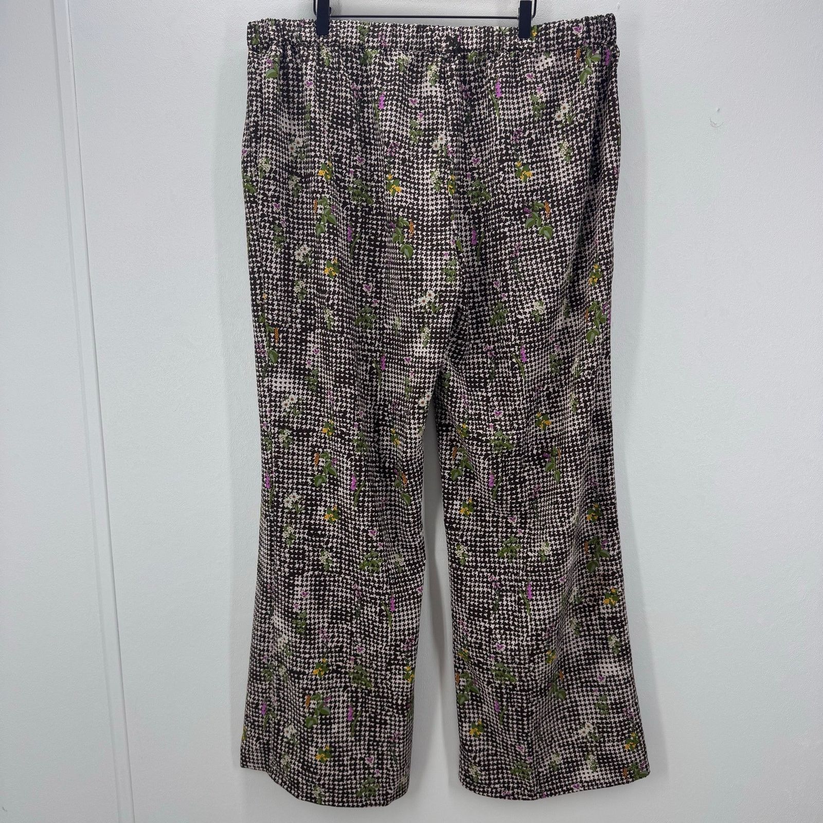 Marina Rinaldi Marina Rinaldi Radiale Floral Houndstooth Jogger Wide Leg Size 24" / US 00 / IT 34 - 4 Thumbnail