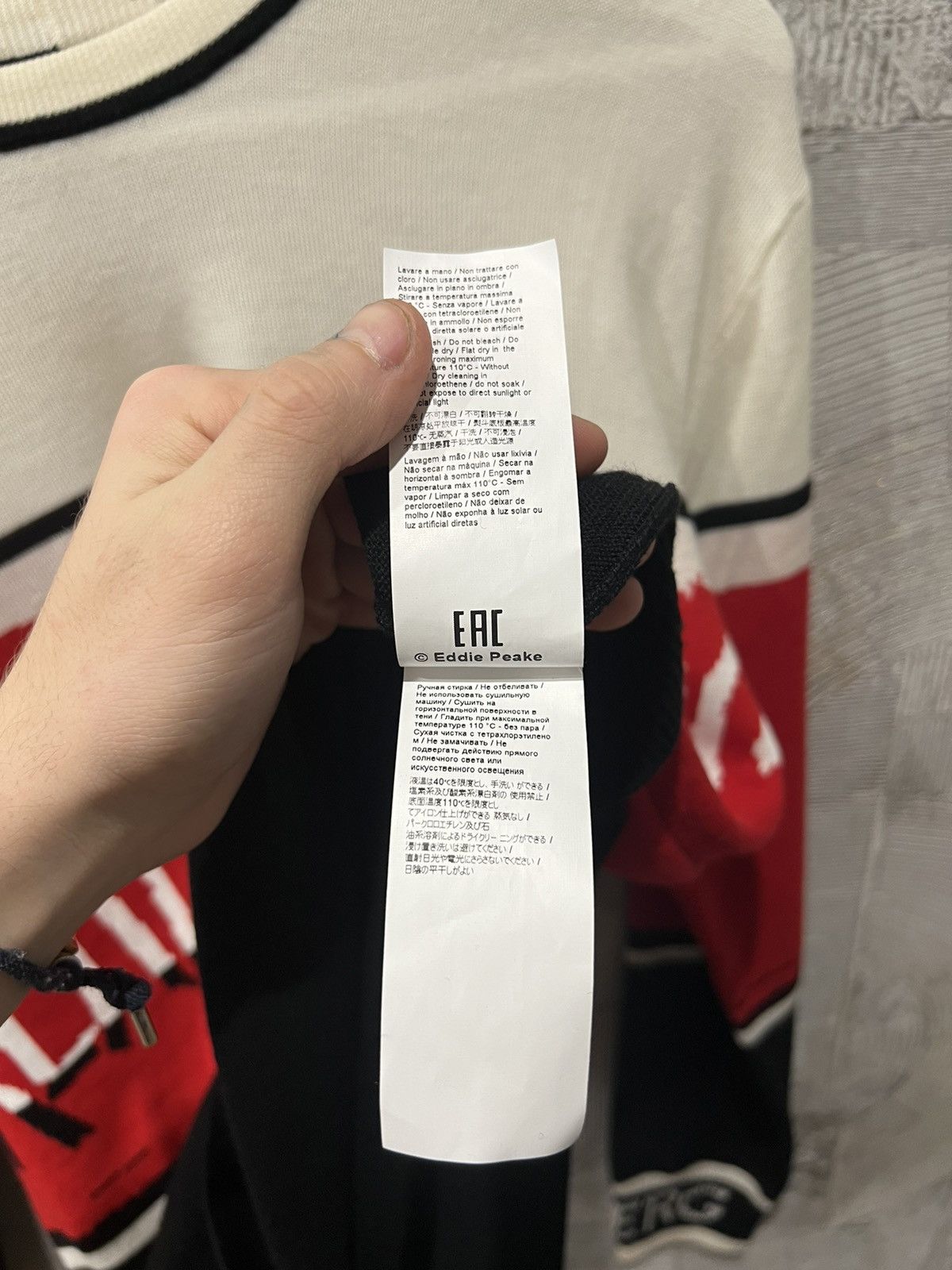 Iceberg 💰Very Rare💰 Iceberg “Real Feelings” wool sweater crew neck Size US L / EU 52-54 / 3 - 11 Thumbnail