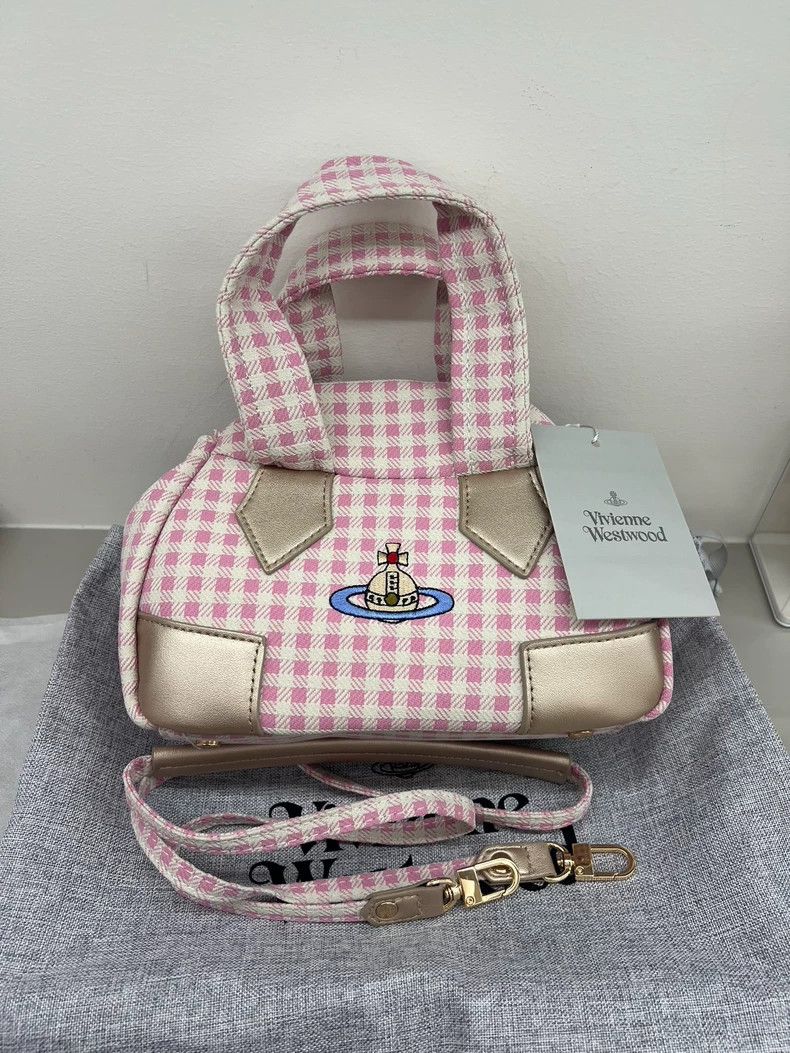 Vivienne Westwood Vivienne Westwood size os Pink checkered bowling bag Size ONE SIZE - 2 Thumbnail