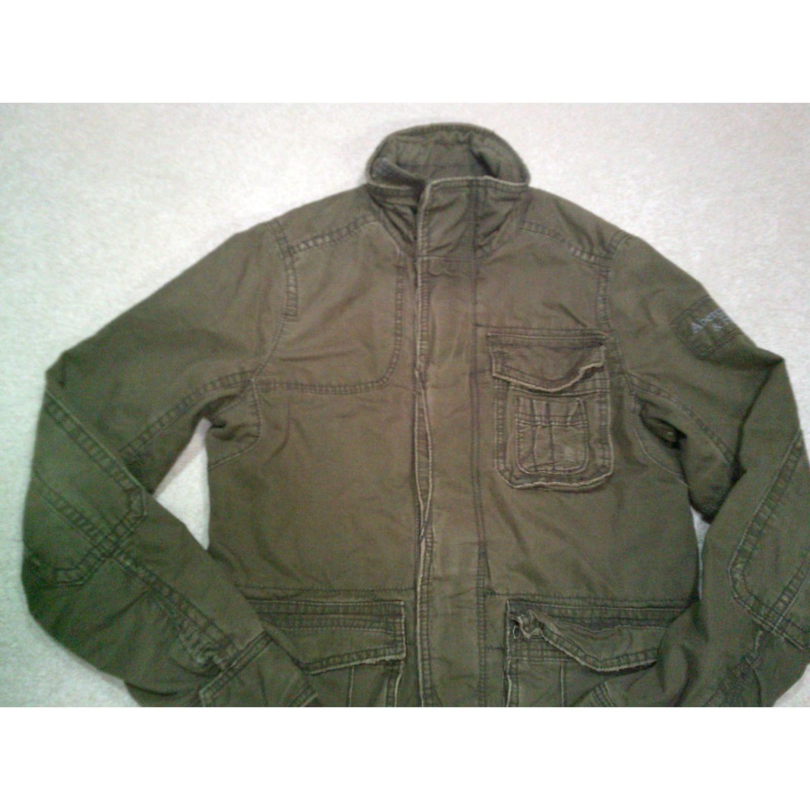 Abercrombie & Fitch Abercrombie & Fitch Redfield Utility Jacket Mens Small Green Military Blanket Size US S / EU 44-46 / 1 - 3 Thumbnail