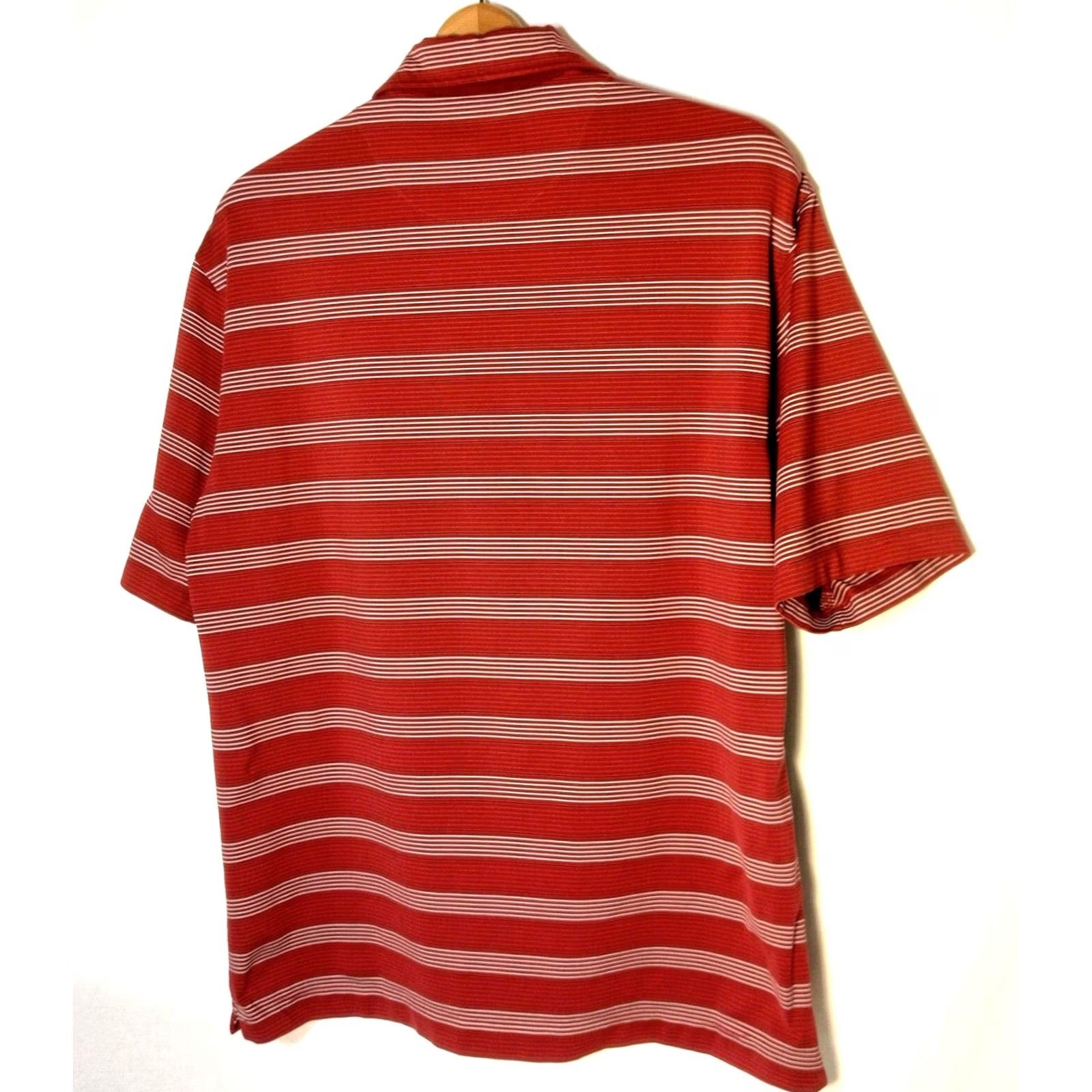 Nike Nike Shirt Mens M maroon Golf Dri Fit Polo Short Slv White Stripe Performance Size US M / EU 48-50 / 2 - 3 Thumbnail