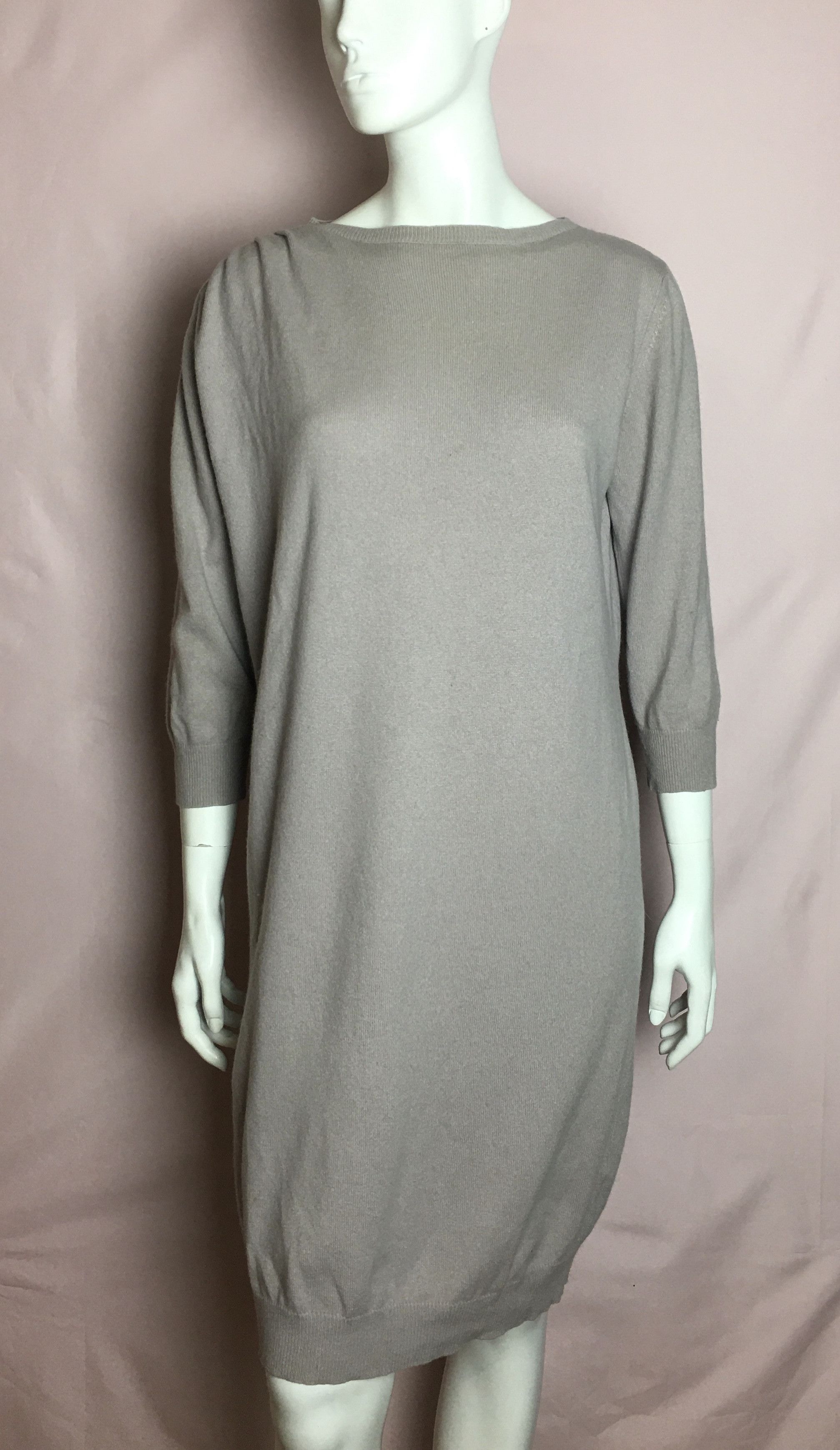 Fabiana Filippi Fabiana Filippi Wool Silk Blend Knit Dress Beige 3/4 Sleeve Size M / US 6-8 / IT 42-44 - 1 Thumbnail