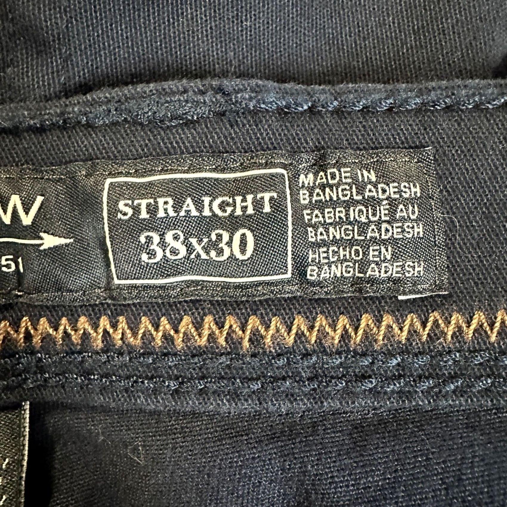 Arrow VINTAGE Arrow Men Khaki Pants 35X30 Navy Blue Straight Leg Flat Front Pocket Stretch NEW Size US 35 - 5 Thumbnail