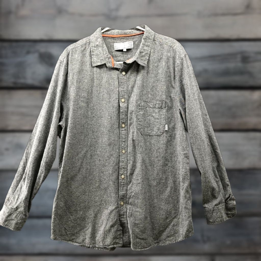 Poler Poler Stuff Flannel Shirt Mens L Gray Long Sleeve Button Up Camp Outdoors Casual Pocketed 100% Cotton Modern Fleece-Free Size US L / EU 52-54 / 3 - 1 Thumbnail