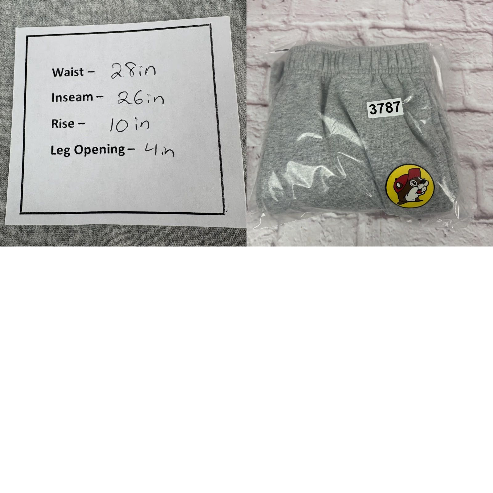 Vintage Buc-ee's Sweatpants Mens Small Gray Fleece Joggers Lounge Pockets Logo Comfy Size US 29 - 9 Thumbnail