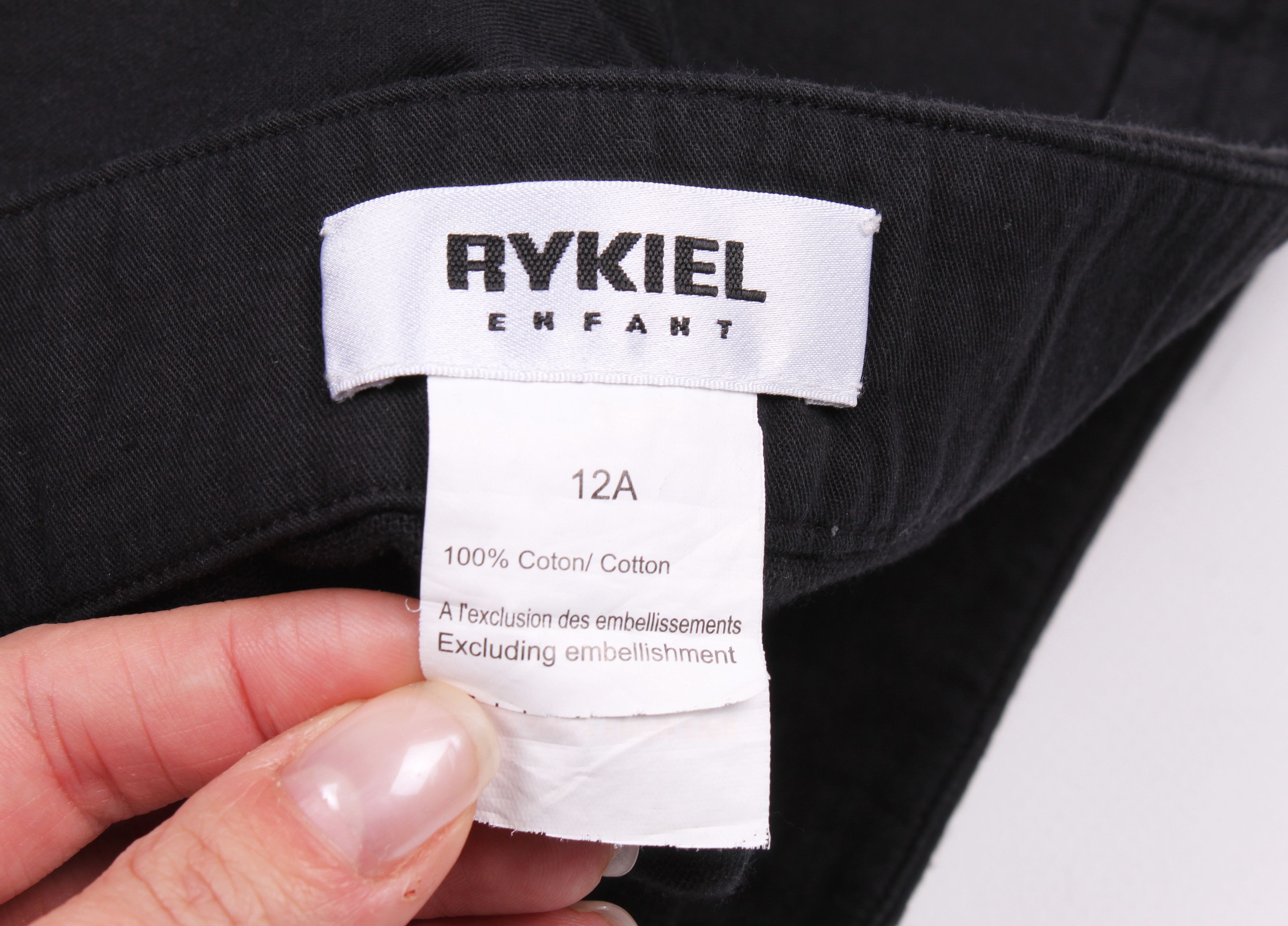 Sonia Rykiel × Vintage Sonia Rykiel Enfant Kids Stone Embroidered Mini Skirt Size 26" / US 2 / IT 38 - 8 Thumbnail