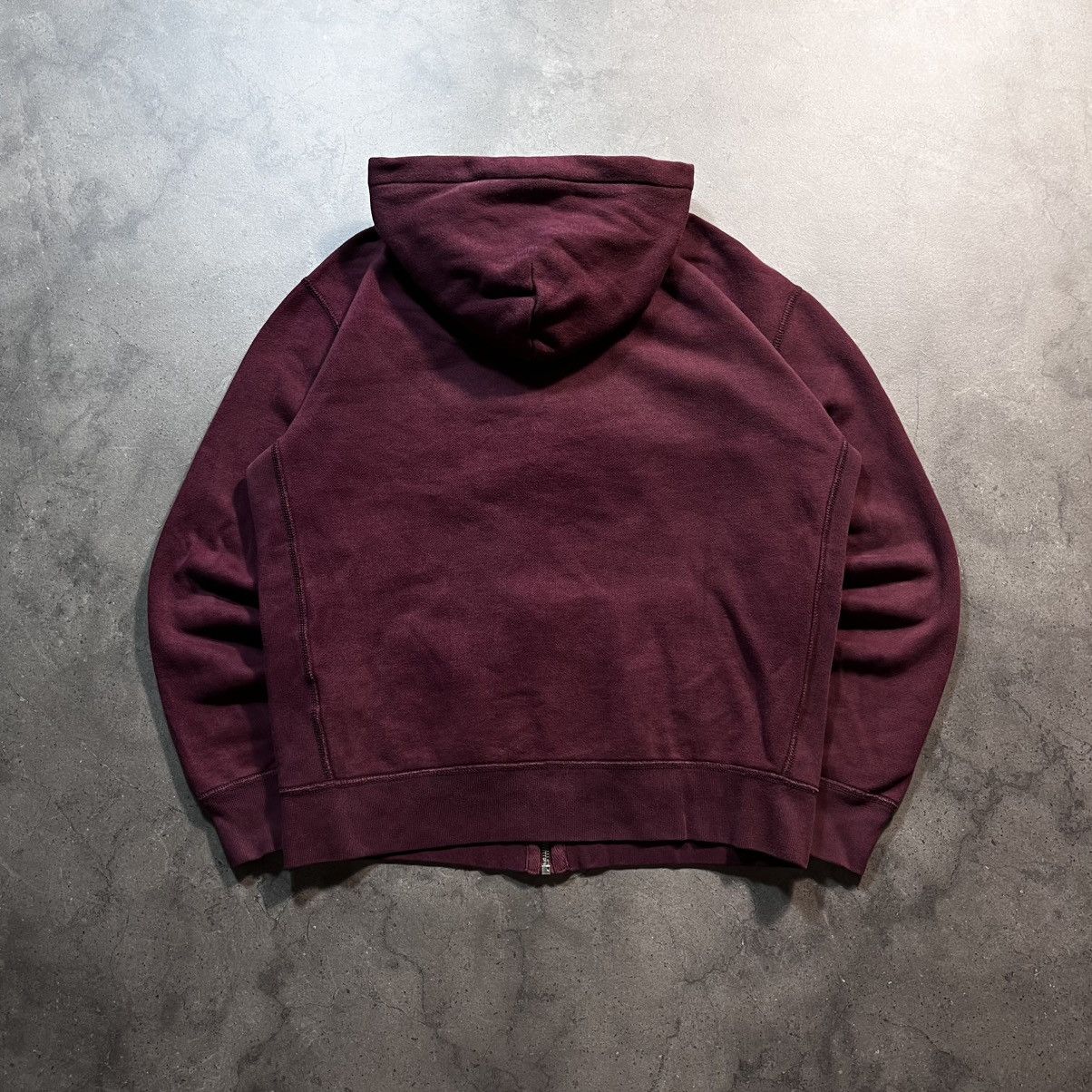Polo Ralph Lauren Burgundy Polo Ralph Lauren Vintage Small Pony Zip Hoodie Size US M / EU 48-50 / 2 - 10 Thumbnail