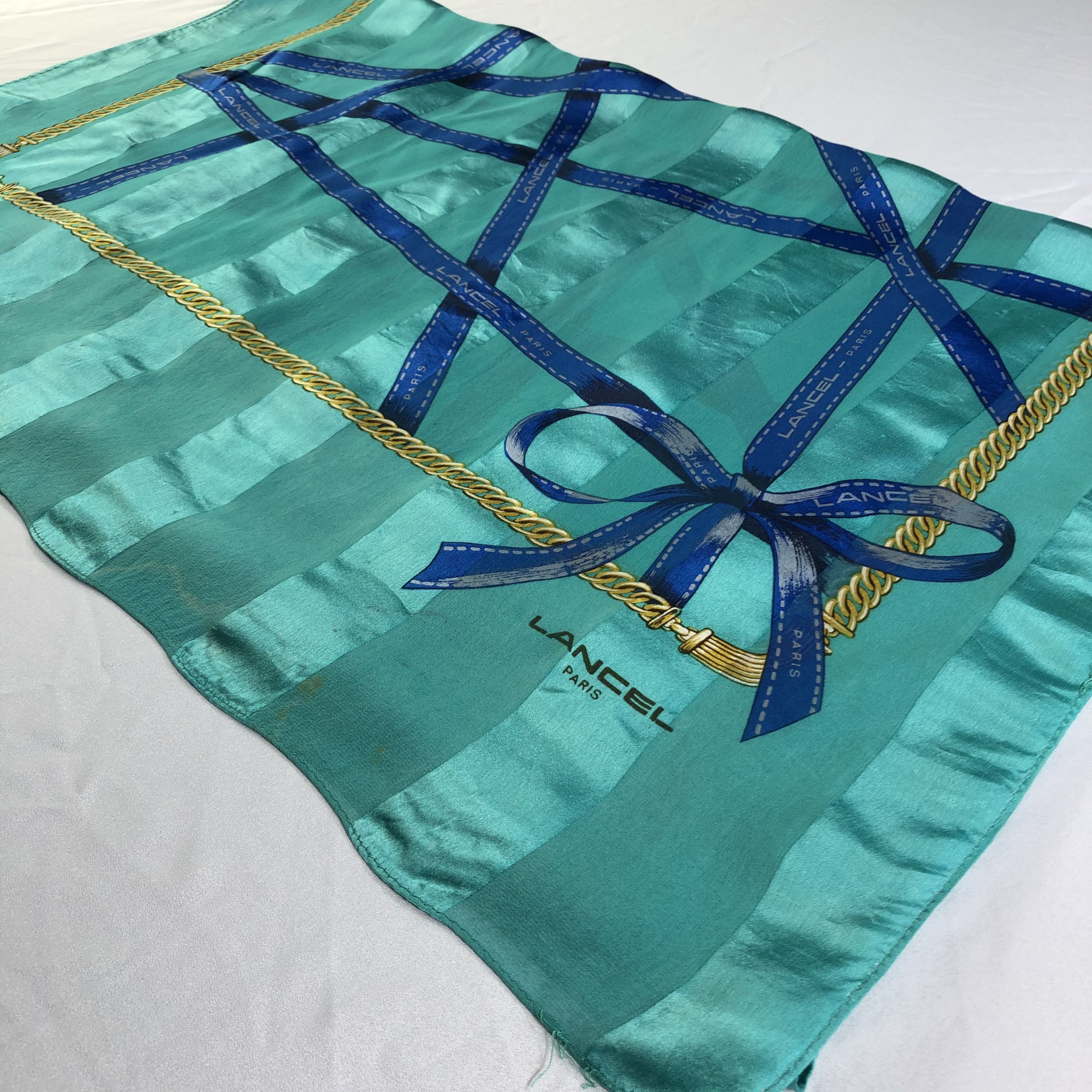 Lancel × Vintage Vintage Lancel Silk Scarf Size ONE SIZE - 3 Thumbnail