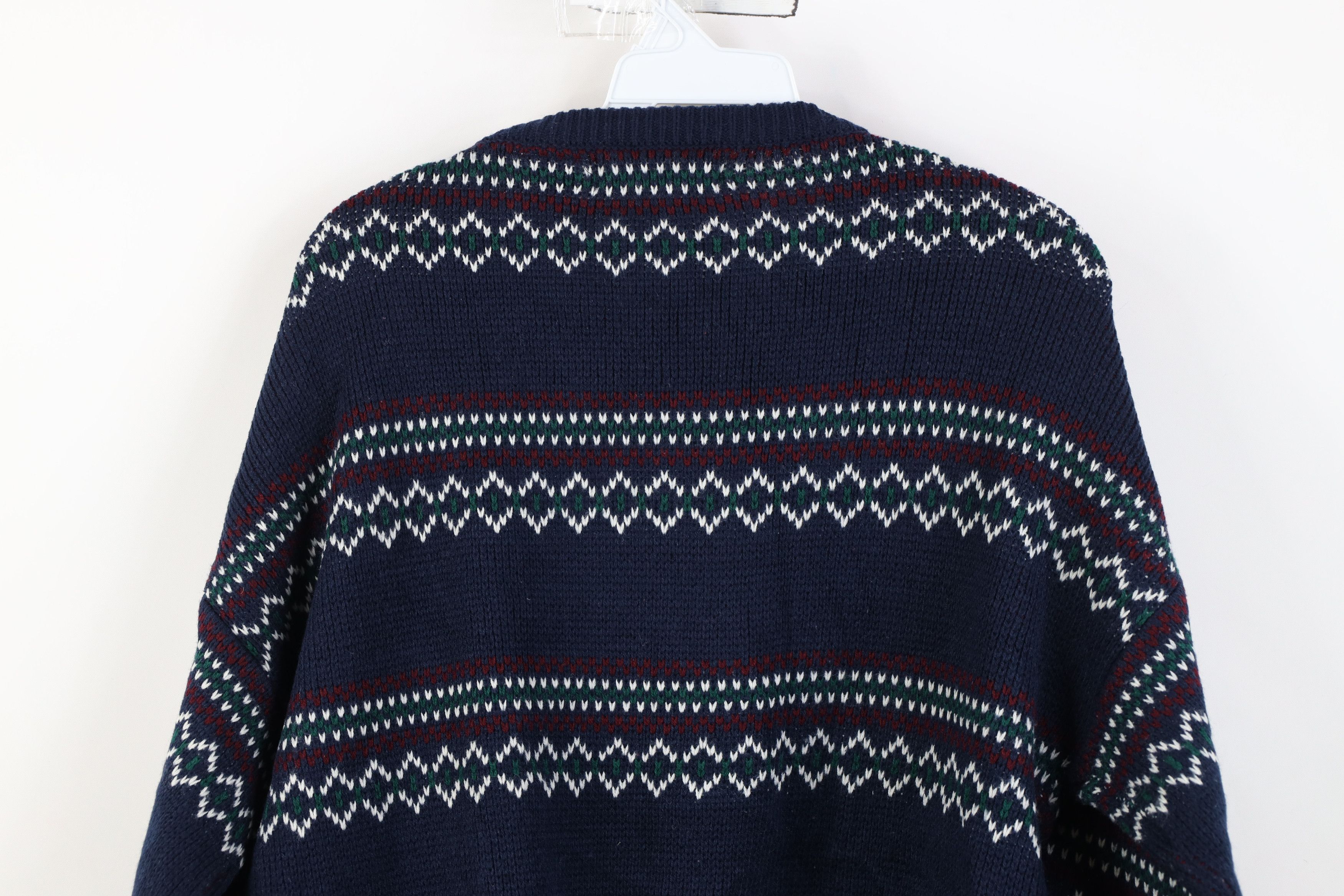 Vintage Vintage 90s Streetwear Fair Isle Knit Crewneck Sweater Size US L / EU 52-54 / 3 - 9 Thumbnail