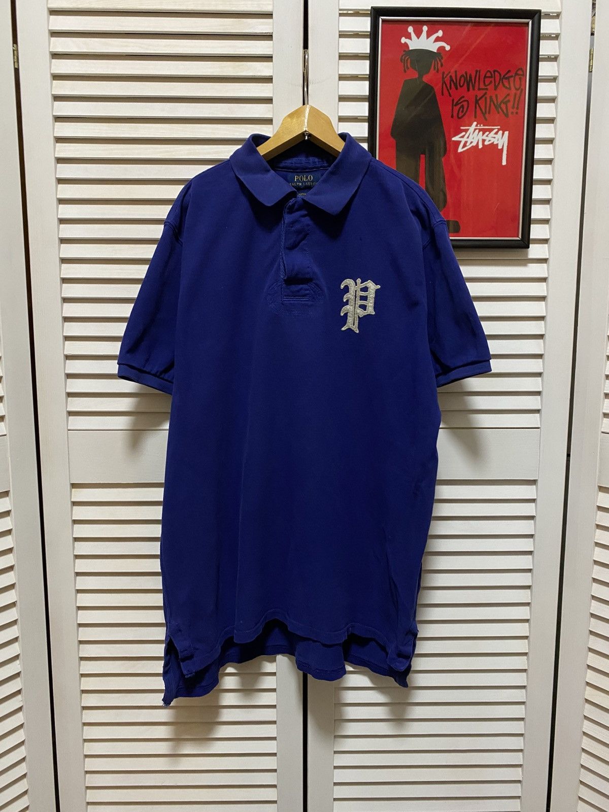 Polo Ralph Lauren Vintage Polo Ralph Lauren Knit Logo P Shirt Retro Casual Size US L / EU 52-54 / 3 - 1 Thumbnail