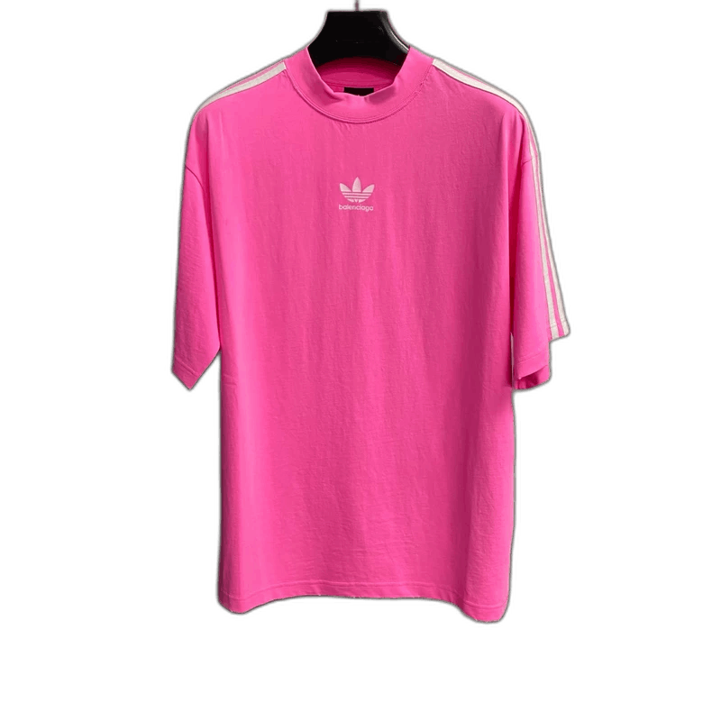 Balenciaga Balenciaga Adidas Pink Embroidered Logo Short Sleeve-yf Size US M / EU 48-50 / 2 - 1 Thumbnail