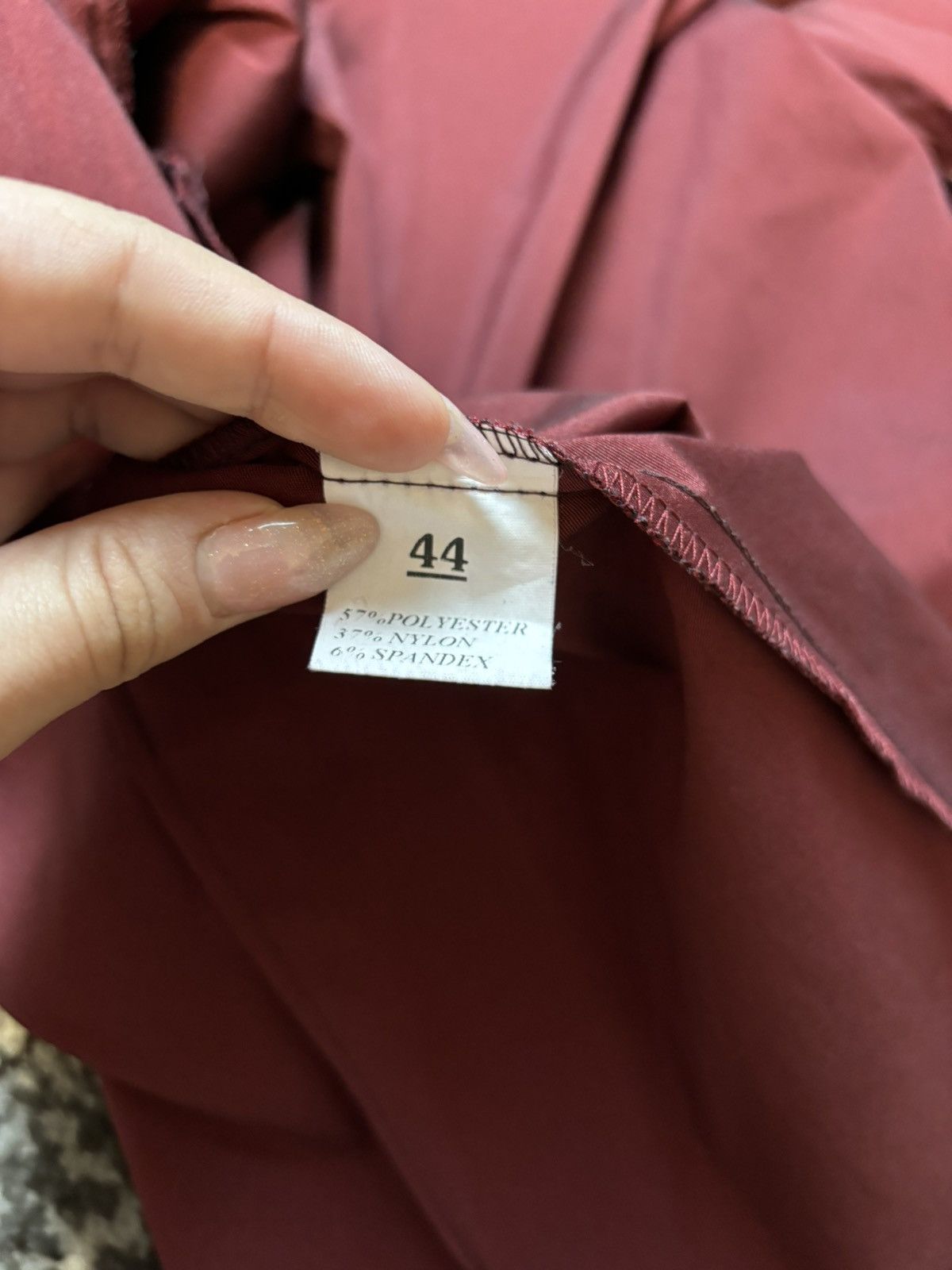 Designer × Japanese Brand × Vintage Vintage Blinddate nylone metal wine red blouses Size M / US 6-8 / IT 42-44 - 4 Thumbnail