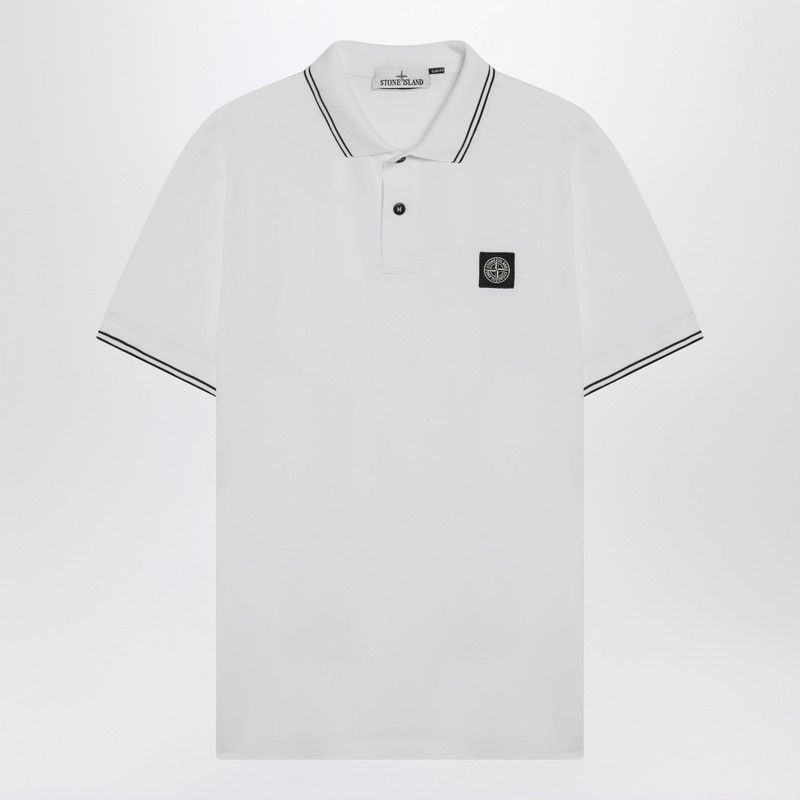 Stone Island Stone Island White Polo Shirt With Compass Patch Size US XXL / EU 58 / 5 - 1 Thumbnail
