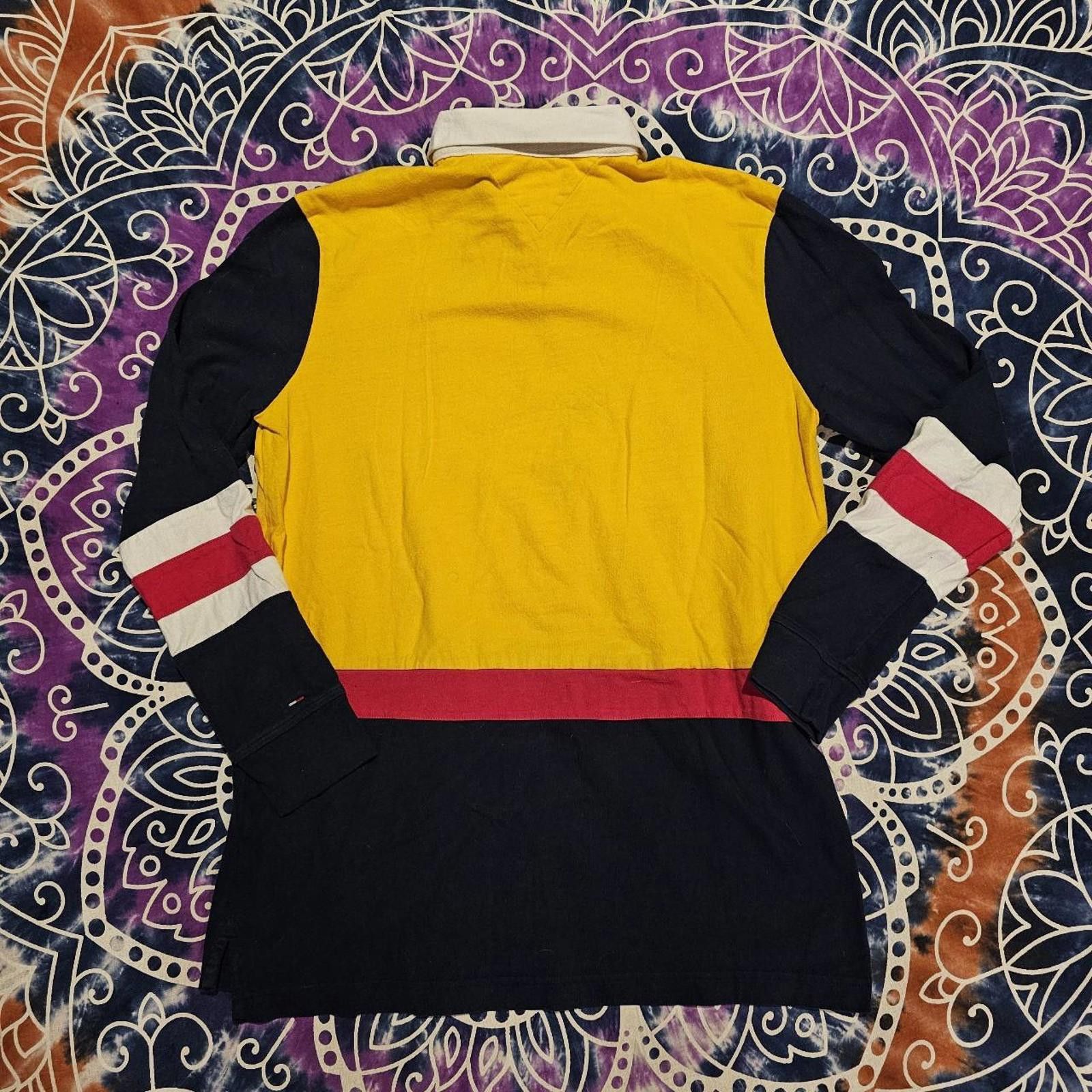 Tommy Hilfiger Tommy Hilfiger Vintage Yellow and Navy Polo-shirt Size US M / EU 48-50 / 2 - 7 Thumbnail