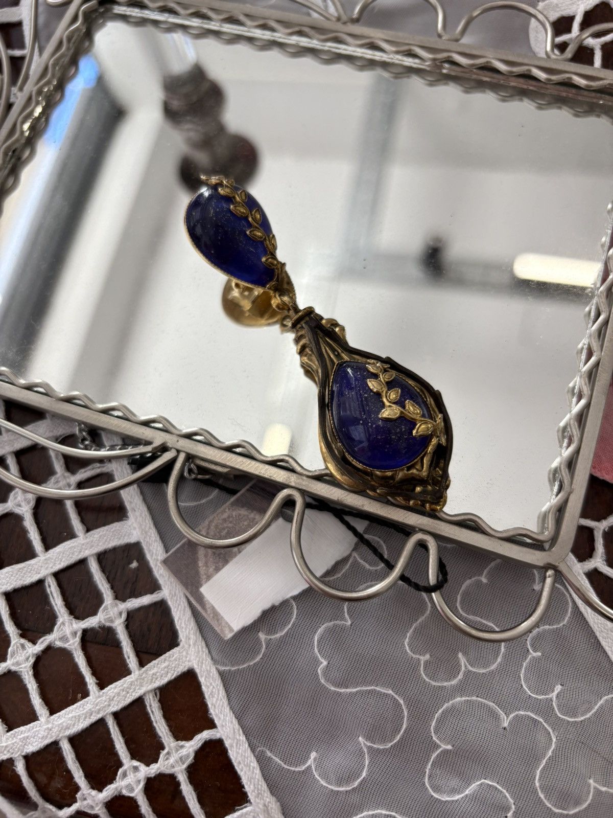 Vintage Designer Tu-Khan Italy drop clip earring Size ONE SIZE - 10 Thumbnail