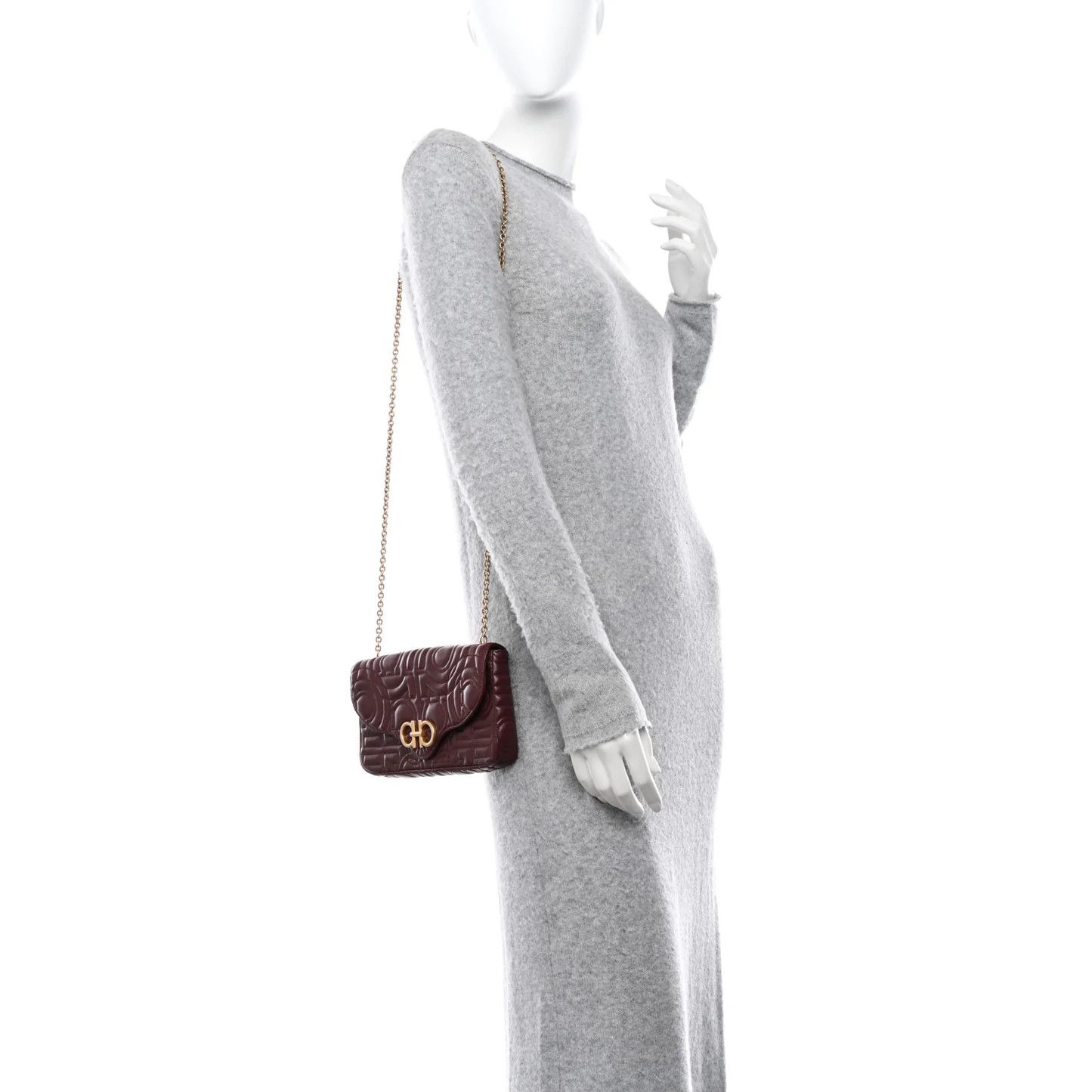 Salvatore Ferragamo o1s1rm0526 Size : OS / Shoulder Bag in Burgundy Size ONE SIZE - 5 Thumbnail