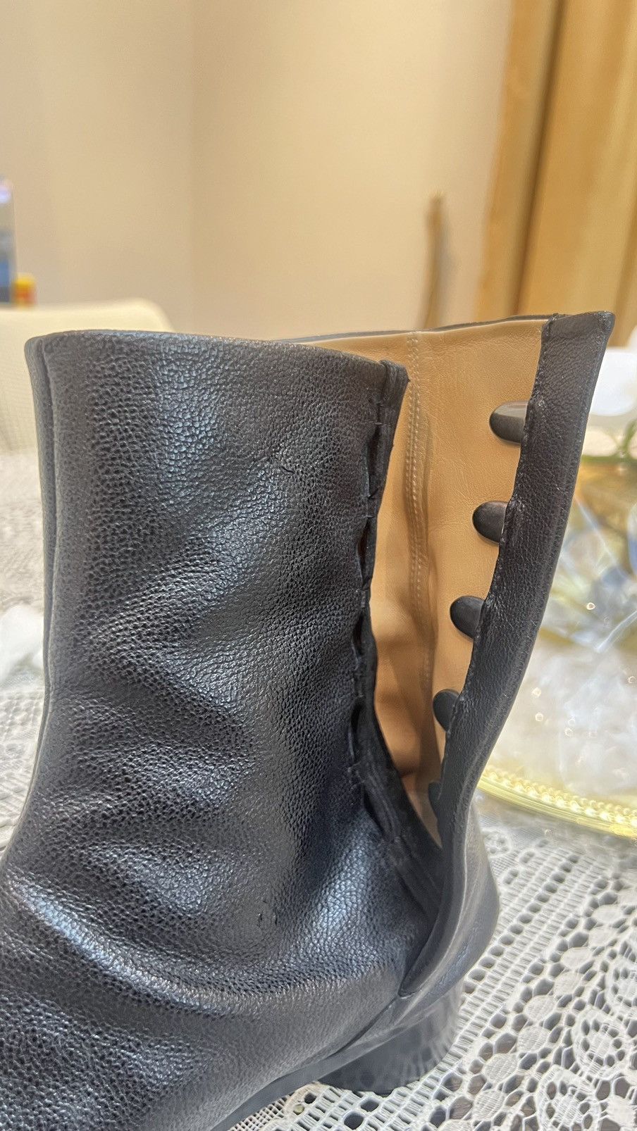 Maison Margiela Margiela Men’s Tabi Camel Leather Chelsea Boots Size US 10 / EU 43 - 9 Thumbnail